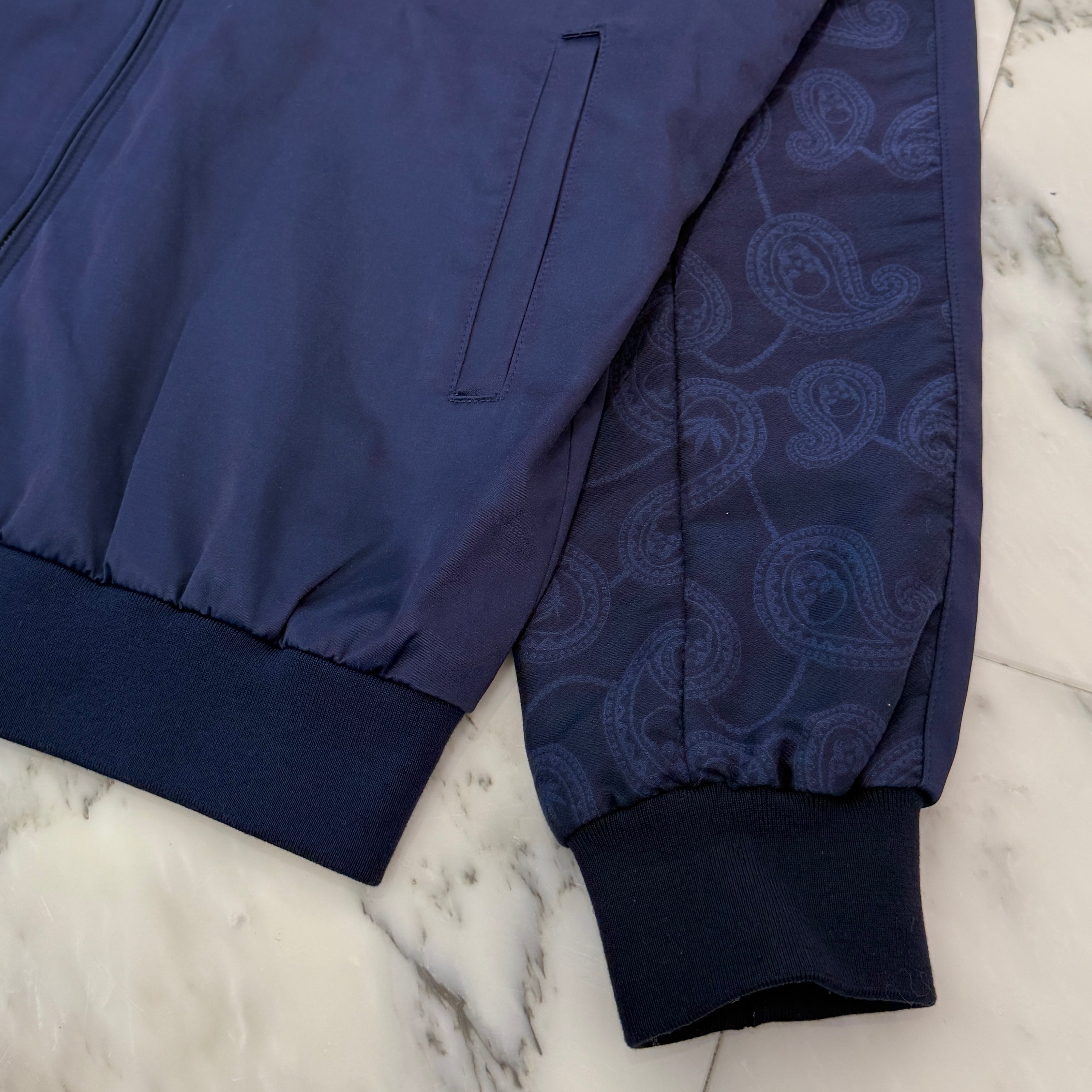 lucien pellat-finet Back Jacquard Logo Zip Up Blouson Size XXL ルシアンぺラフィネ バック ジャカード ロゴ ジップアップブルゾン サイズXXL