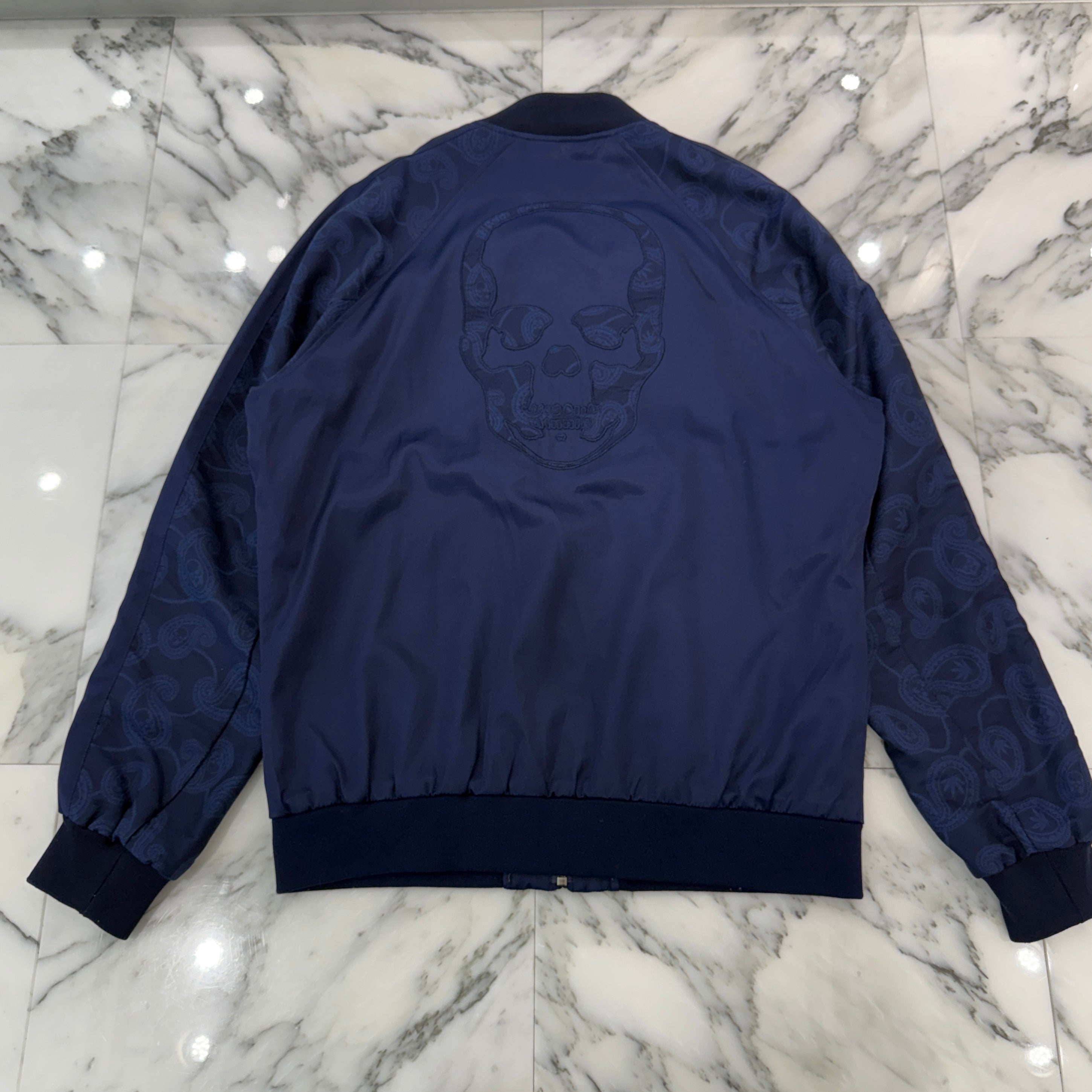 lucien pellat-finet Back Jacquard Logo Zip Up Blouson Size XXL ルシアンぺラフィネ バック ジャカード ロゴ ジップアップブルゾン サイズXXL