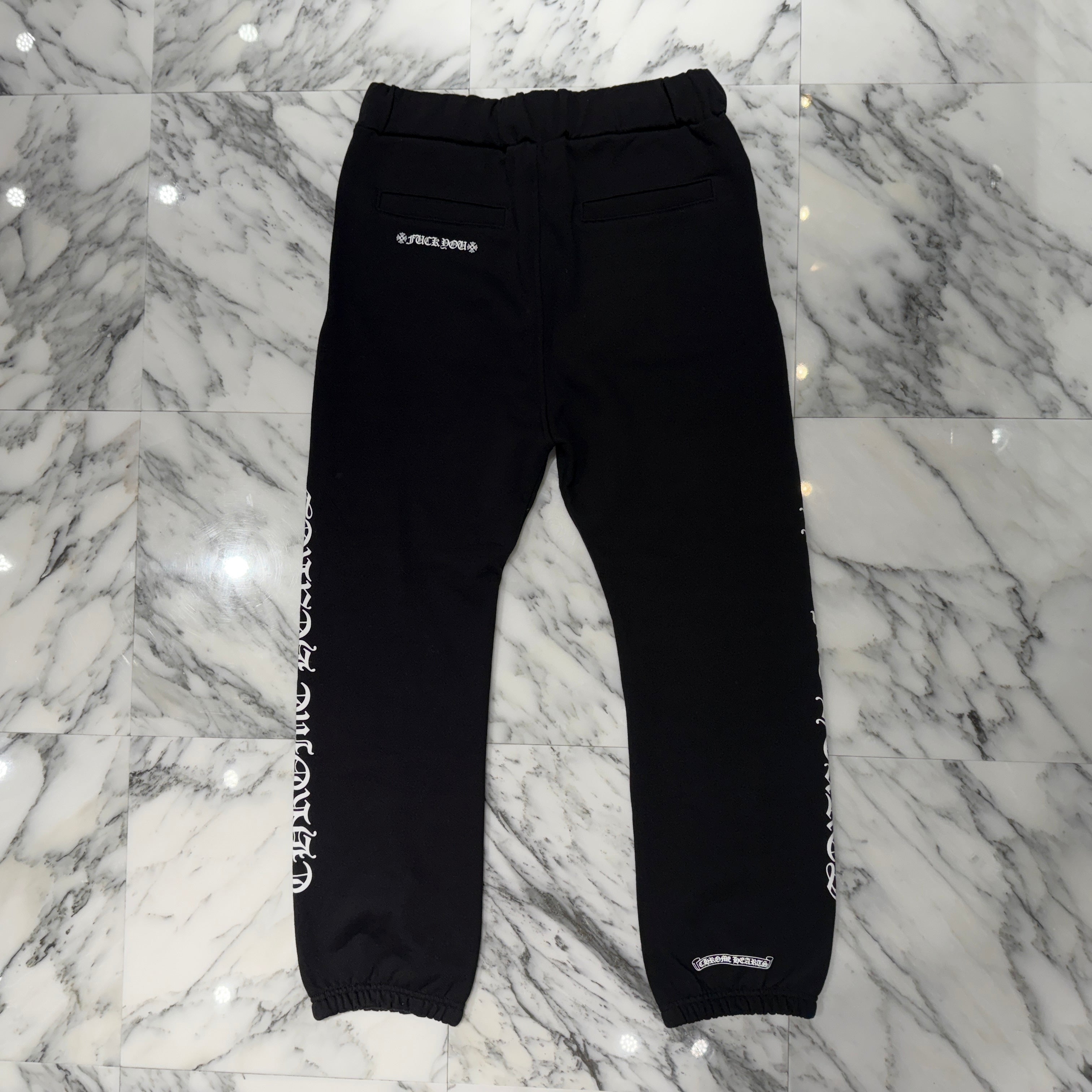 CHROME HEARTS Scroll Label Fuck You Side Logo Sweat Long Pants