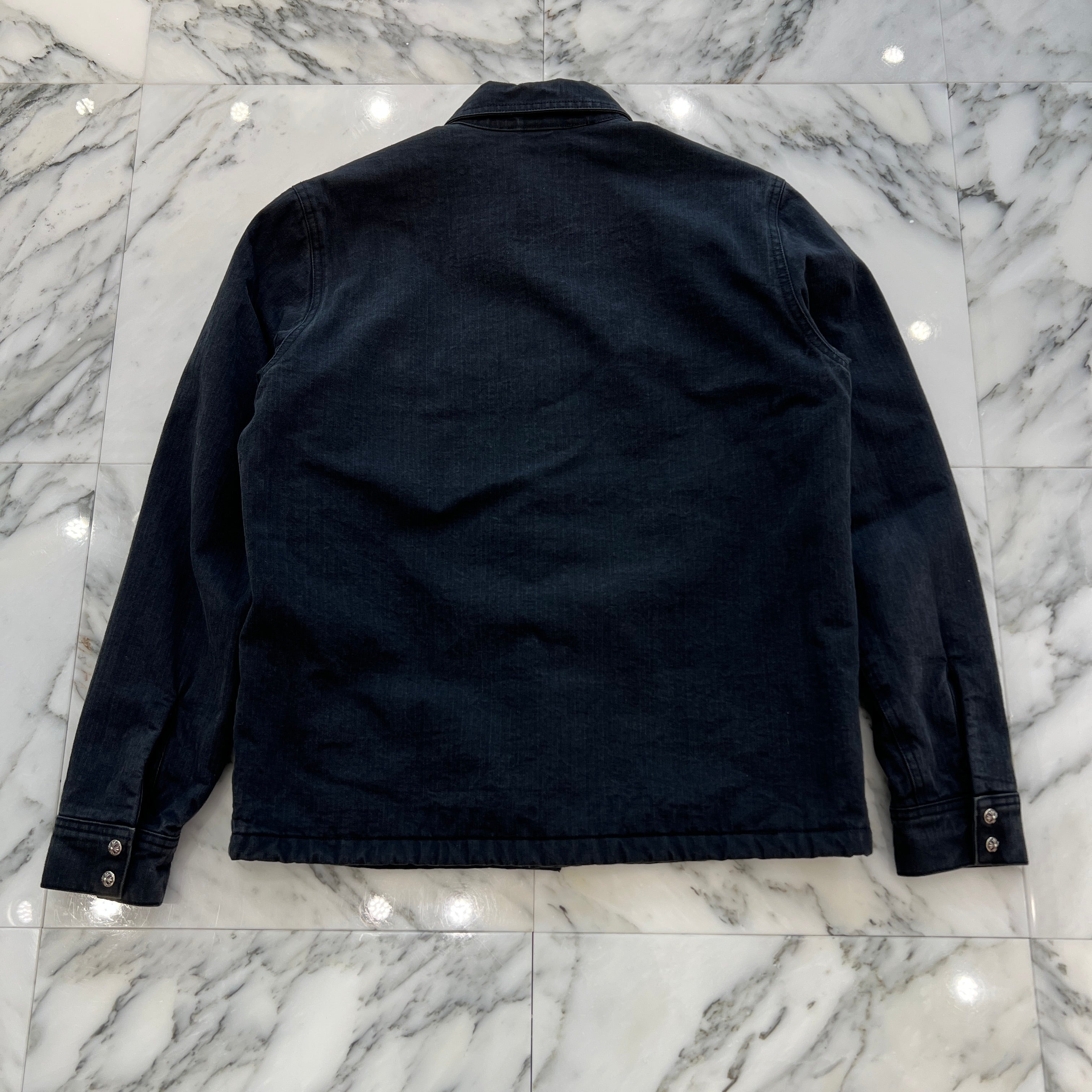 CHROME HEARTS Y NOT WORK DOG Herringbone Shirt Jacket Size M クロムハーツ ワイノット ワークドッグ ヘリンボーン シャツジャケット サイズM