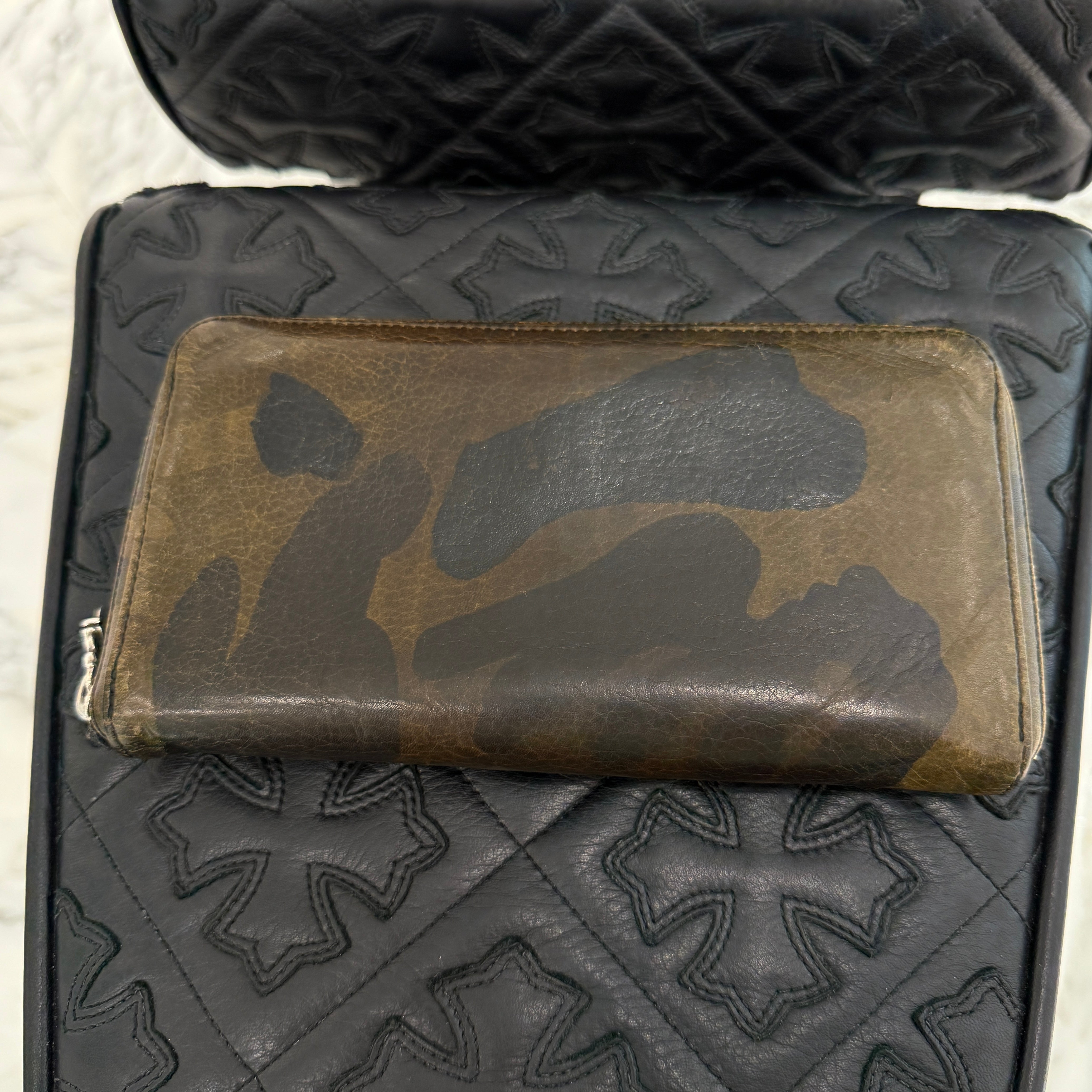 CHROME HEARTS Camo 3 Cemetery Cross Leather Patch REC F ZIP #2 Wallet クロムハーツ カモ 3セメタリークロス レザーパッチ レック F ジップ #2 ウォレット