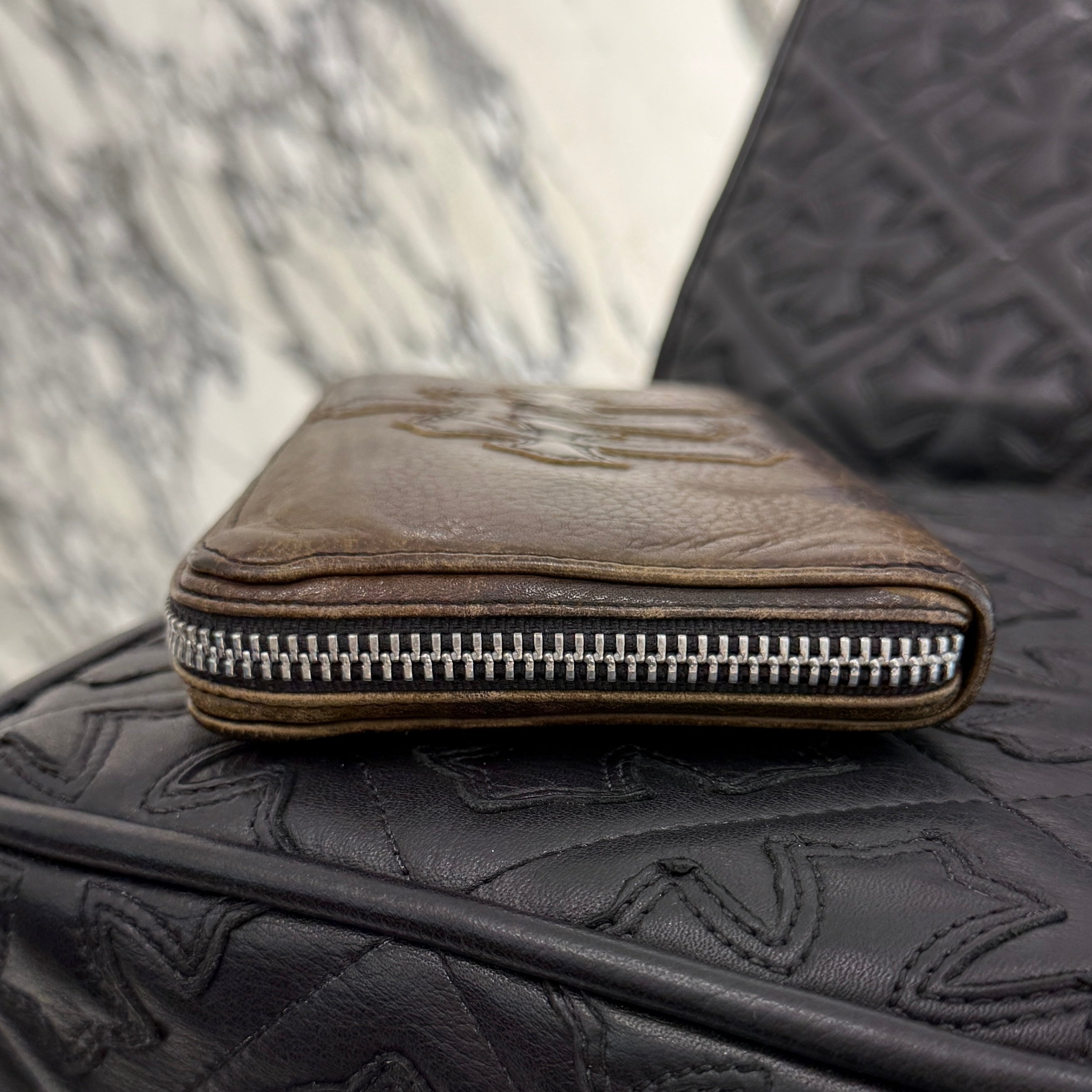 CHROME HEARTS Camo 3 Cemetery Cross Leather Patch REC F ZIP #2 Wallet クロムハーツ カモ 3セメタリークロス レザーパッチ レック F ジップ #2 ウォレット