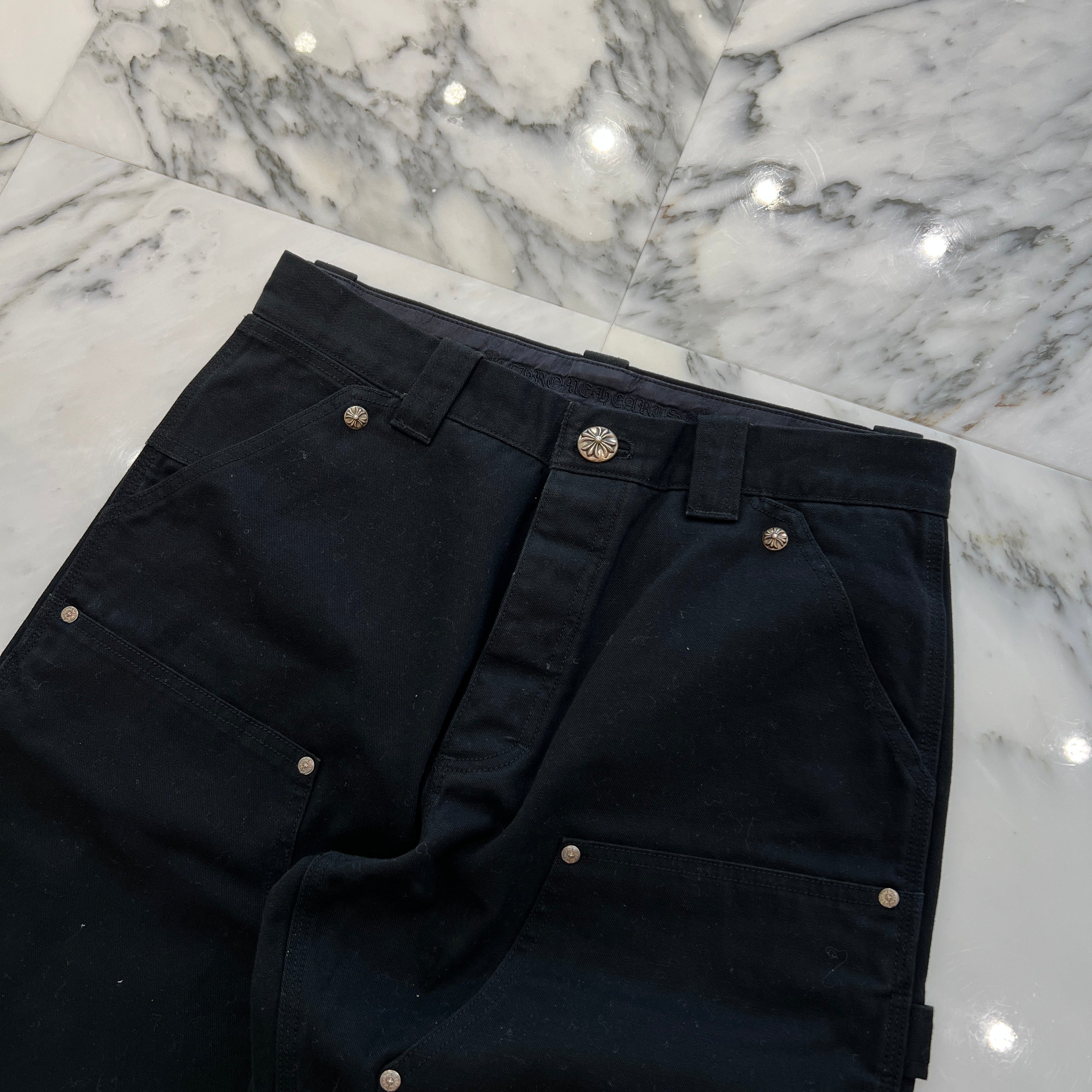CHROME HEARTS Carpenter Cross Ball Button Denim Pants Size 32 クロムハーツ カーペンター クロスボールボタン デニムパンツ サイズ32