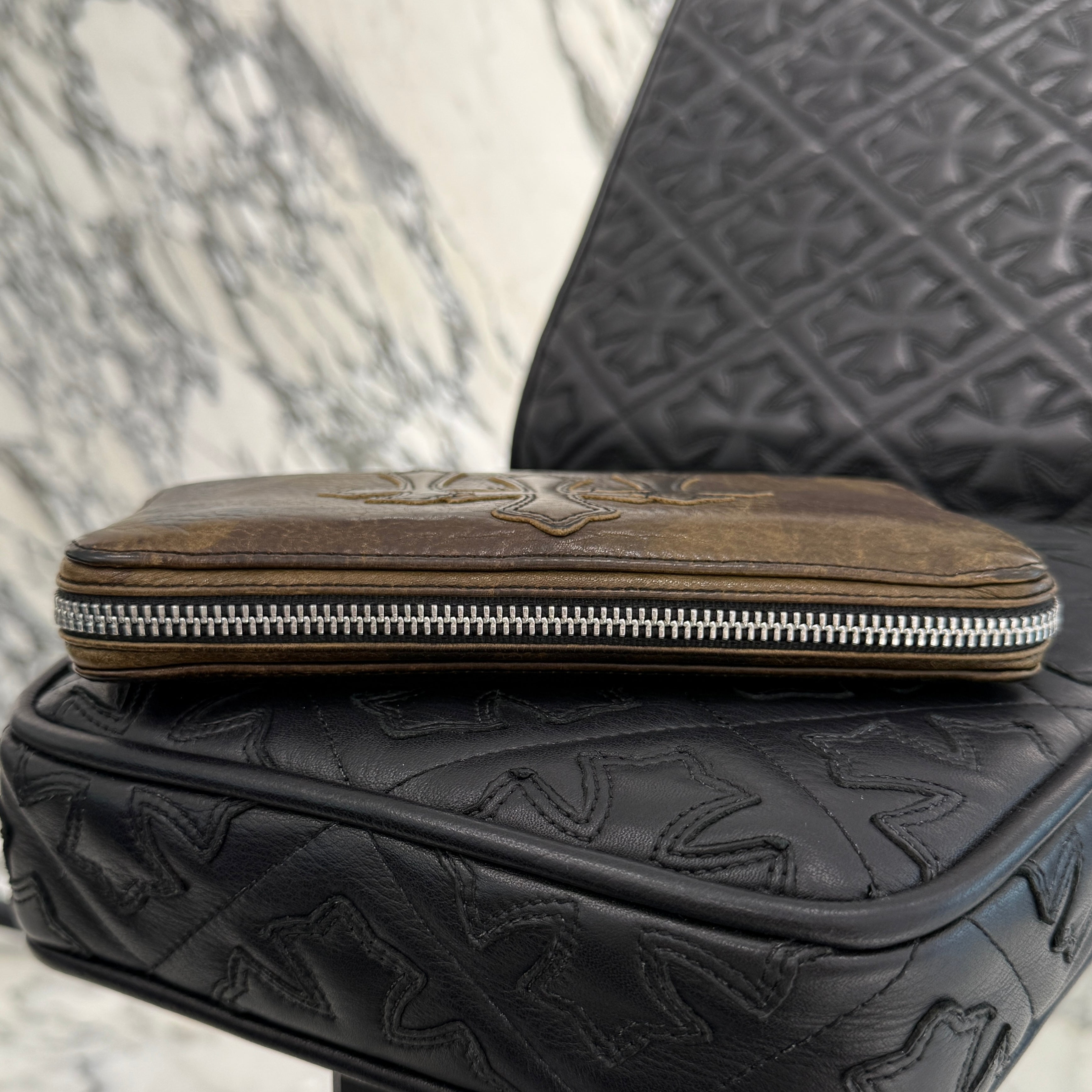 CHROME HEARTS Camo 3 Cemetery Cross Leather Patch REC F ZIP #2 Wallet クロムハーツ カモ 3セメタリークロス レザーパッチ レック F ジップ #2 ウォレット