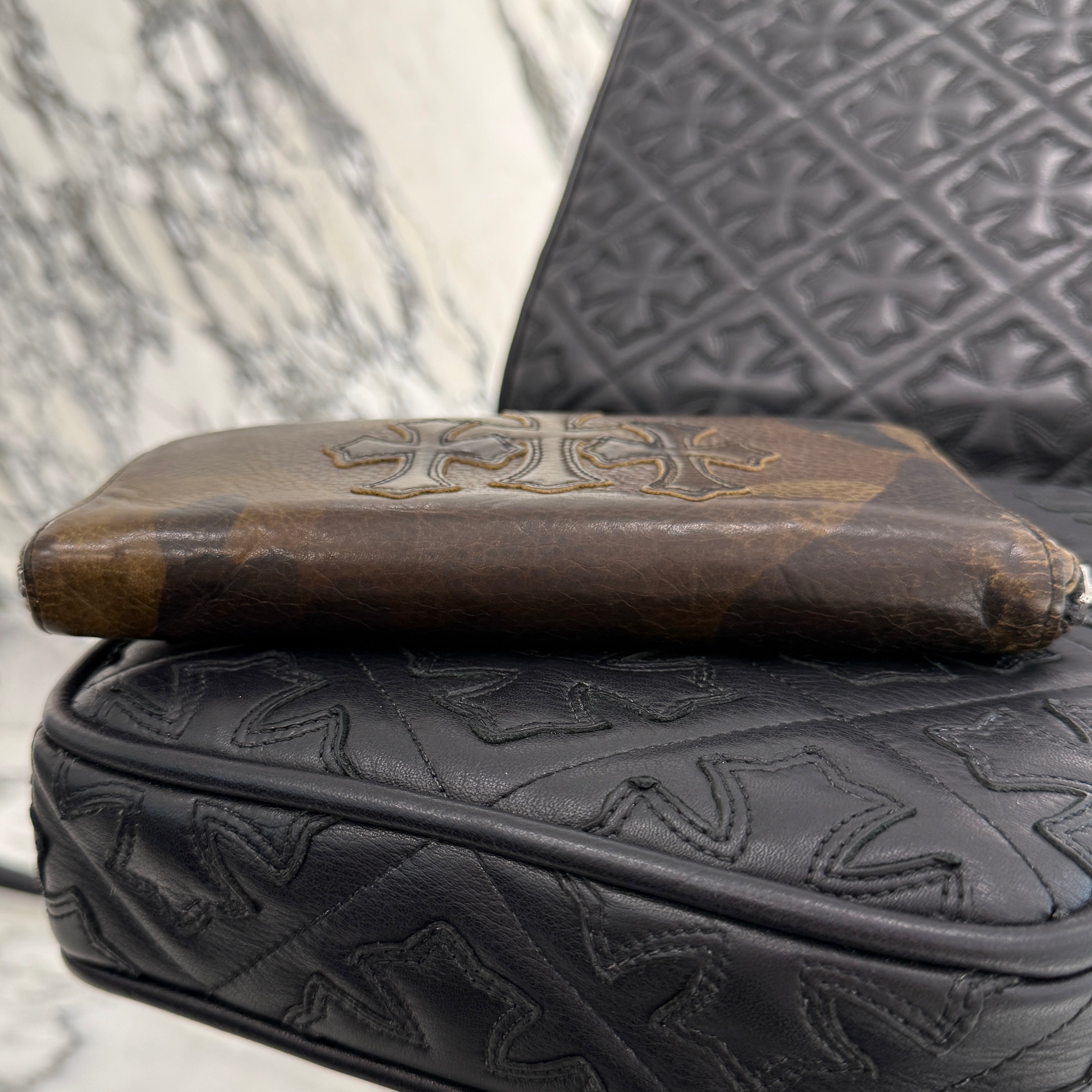 CHROME HEARTS Camo 3 Cemetery Cross Leather Patch REC F ZIP #2 Wallet クロムハーツ カモ 3セメタリークロス レザーパッチ レック F ジップ #2 ウォレット