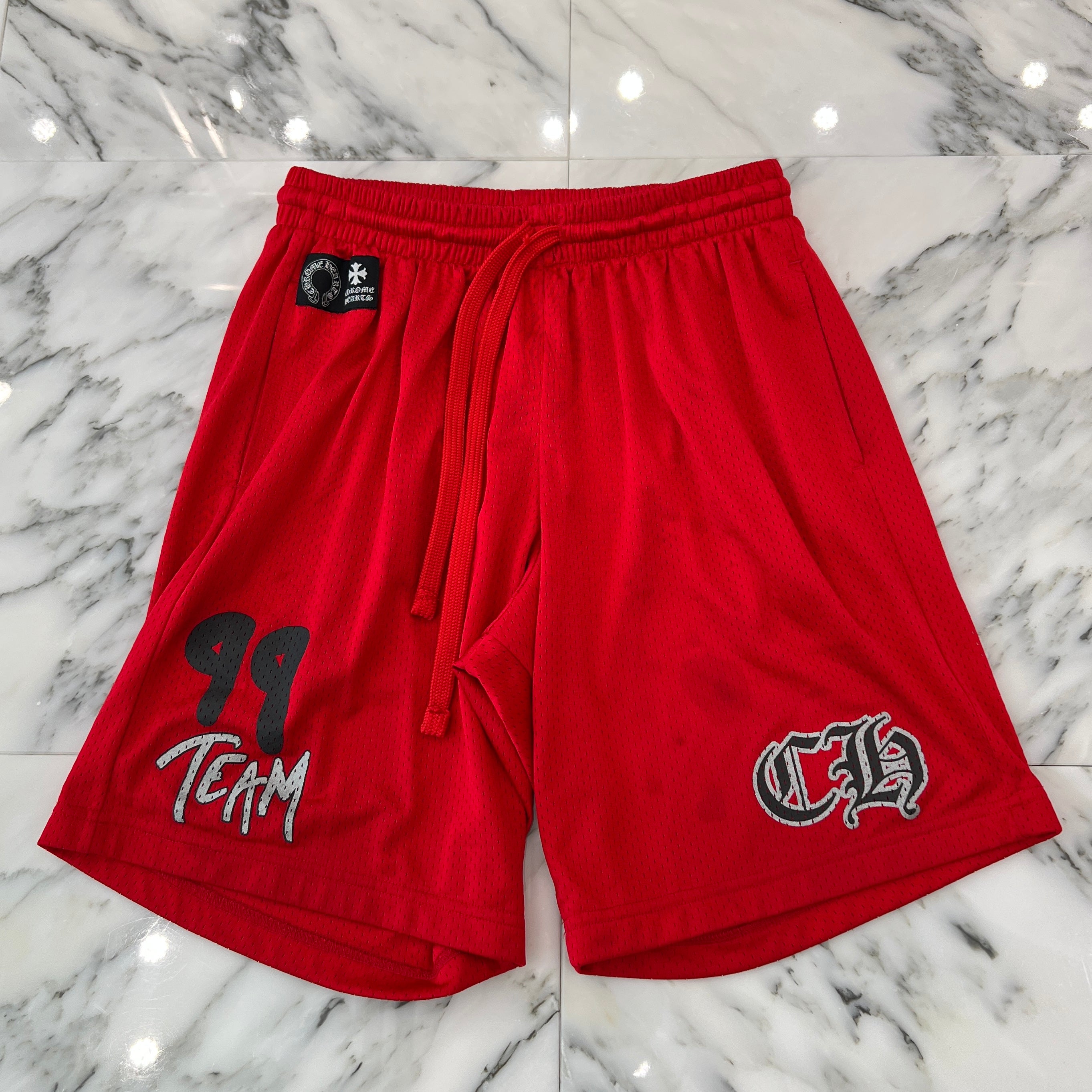 CHROME HEARTS × MATTY BOY "TEAM" Mesh Varsity Shorts Size S クロムハーツ × マッティボーイ チームメッシュバーシティ ショーツ サイズS