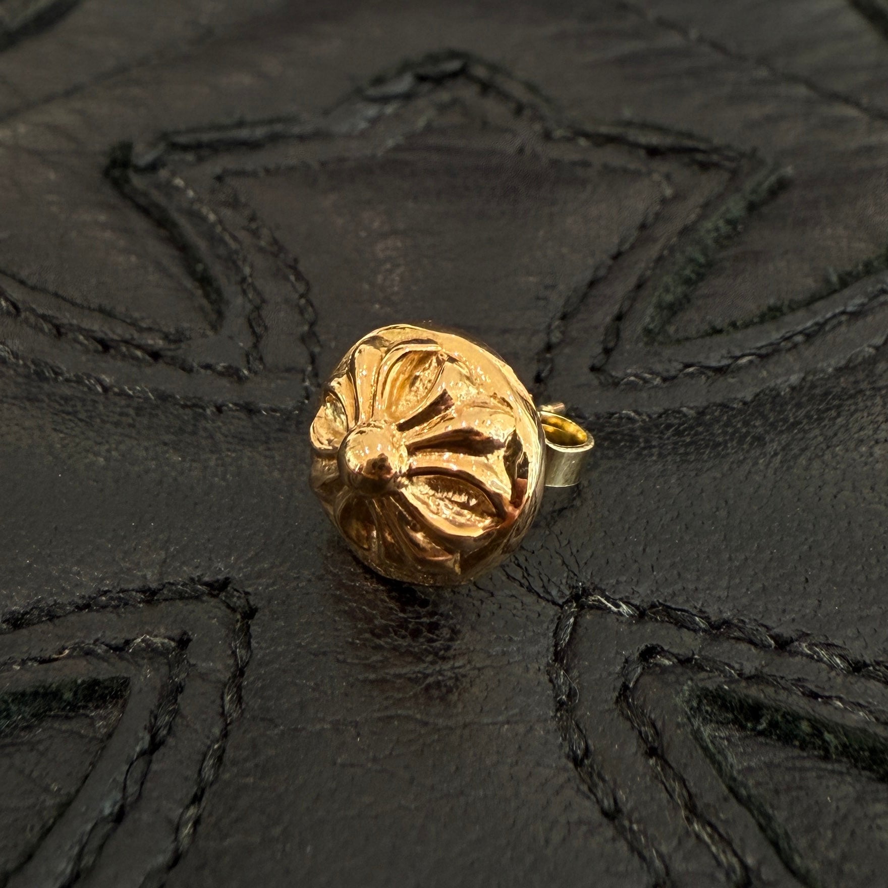 CHROME HEARTS 22K Cross Ball STUD Earrings クロムハーツ 22K