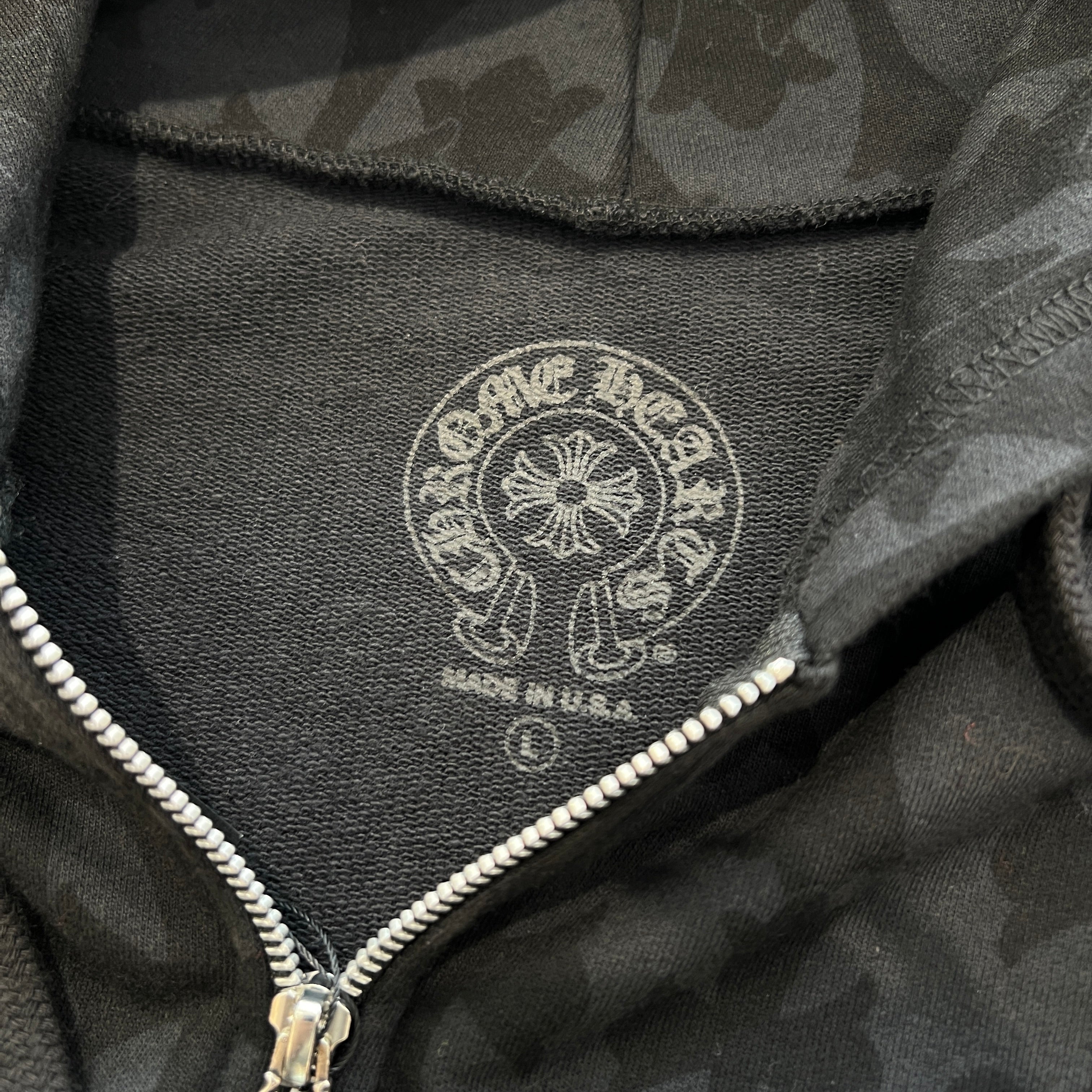CHROME HEARTS 2024SS Graveyard Cemetery Cross Pullover Hoodie Size L クロムハーツ グレイブヤード セメタリークロス プルオーバー フーディ 総柄 サイズL