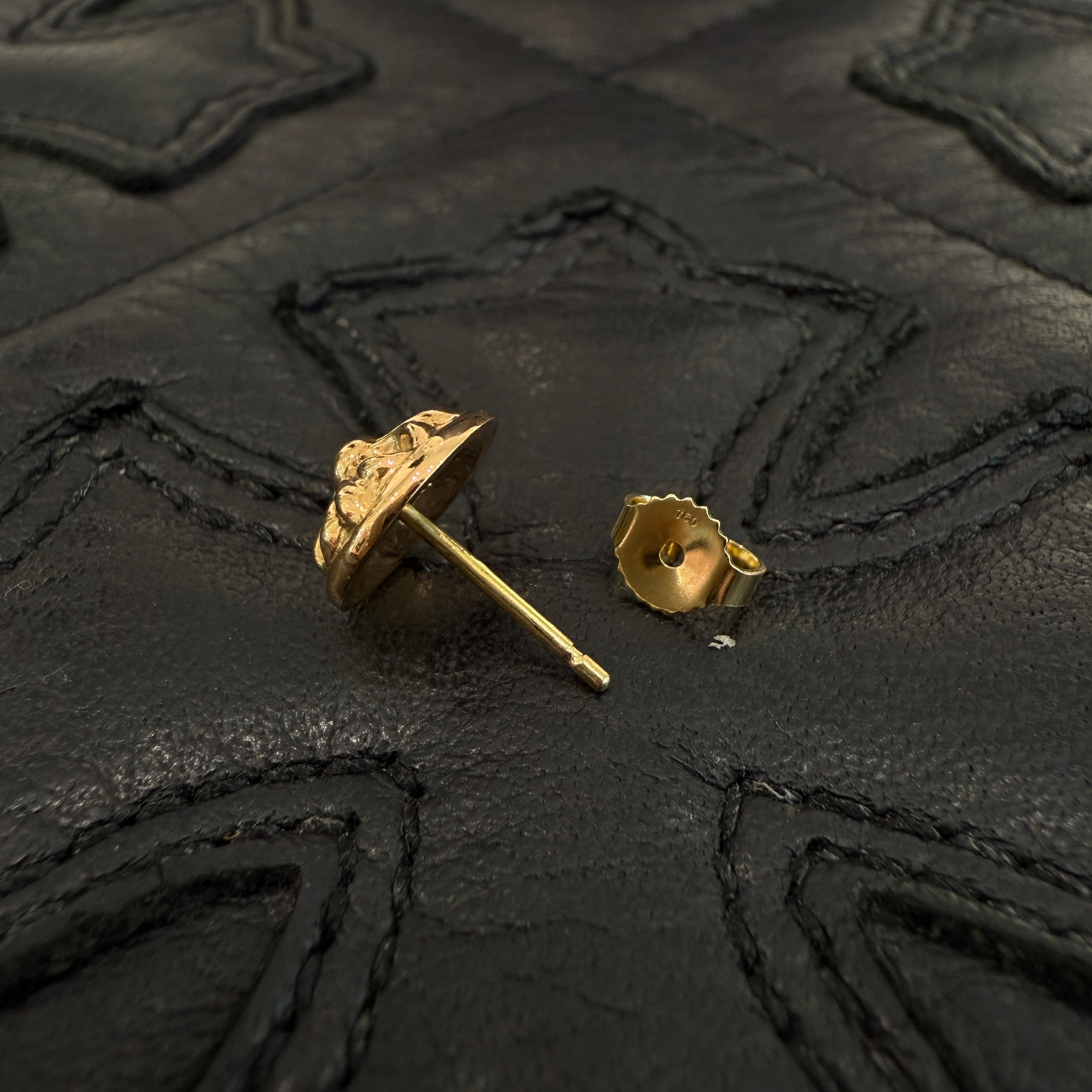 CHROME HEARTS 22K Cross Ball STUD Earrings クロムハーツ 22K クロスボール スタッド イヤリング ピアス