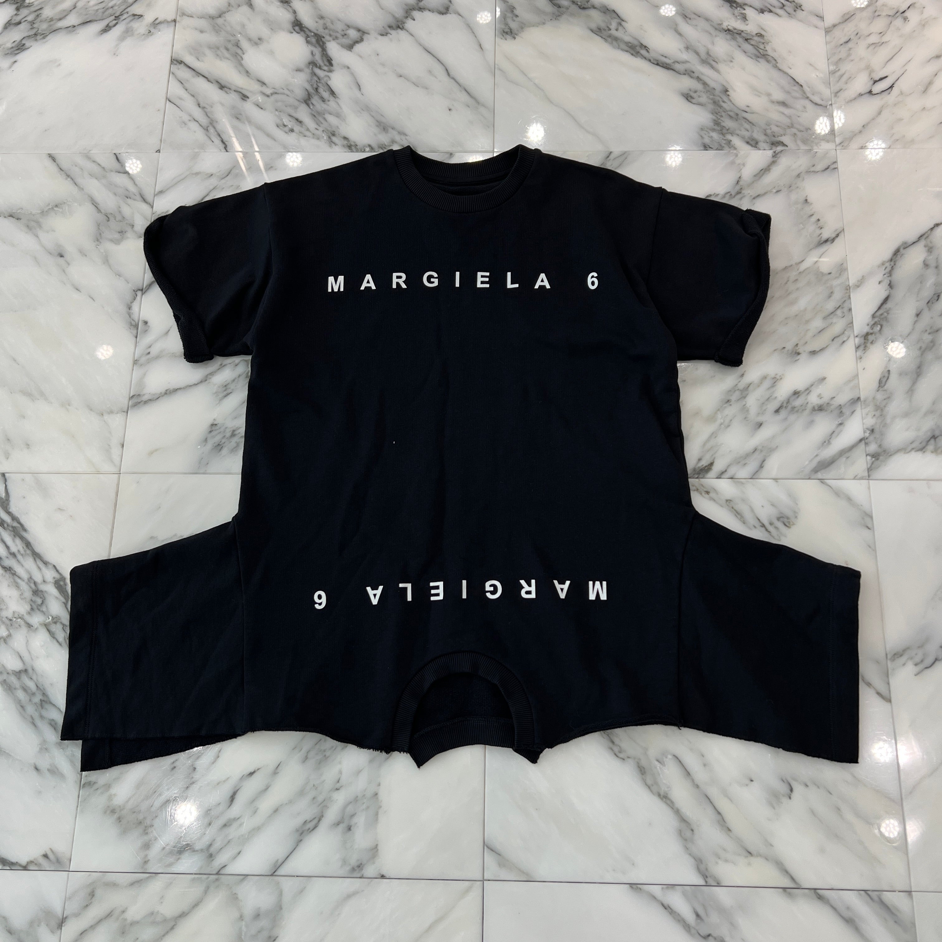 MM6 Maison Margiela 2022SS Logo Print Short Sleeve Tee Dress M60271-MM006 Size 6  MM6 メゾンマルジェラ ロゴプリント ショートスリーブ Tシャツ ワンピース サイズ6