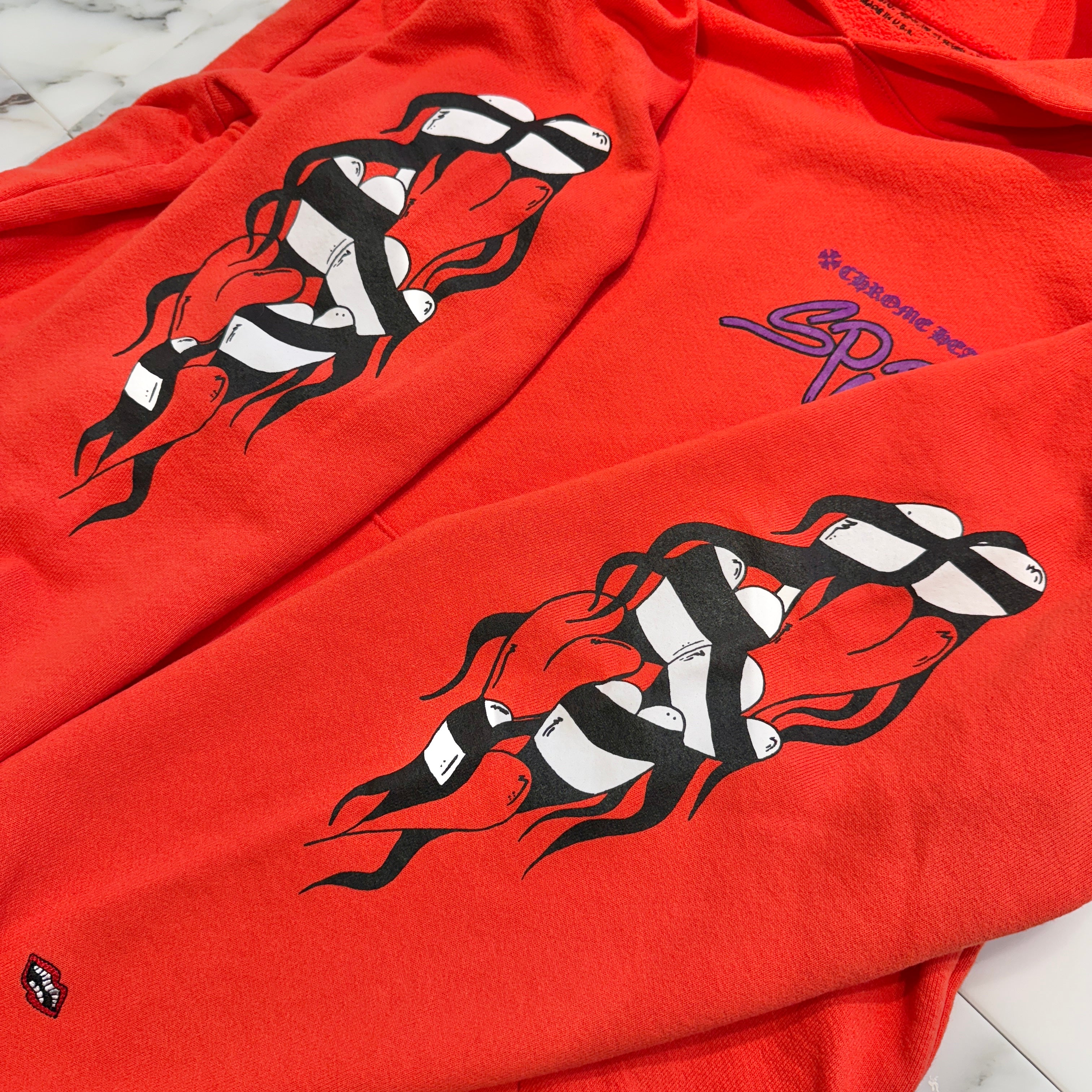 CHROME HEARTS×MATTY BOY 2023SS Sadistic Lipstick Pullover Hoodie Size L