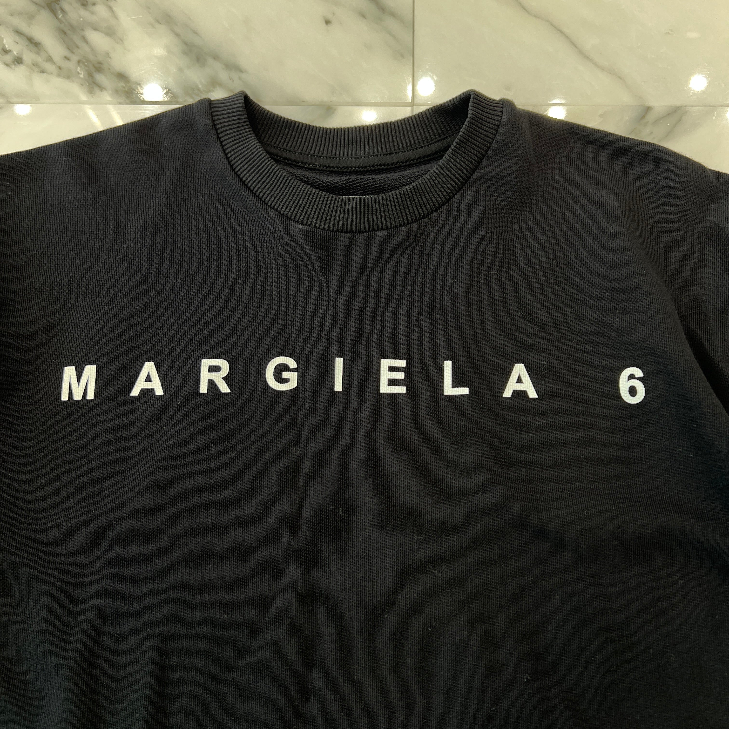 MM6 Maison Margiela 2022SS Logo Print Short Sleeve Tee Dress M60271-MM006 Size 6  MM6 メゾンマルジェラ ロゴプリント ショートスリーブ Tシャツ ワンピース サイズ6