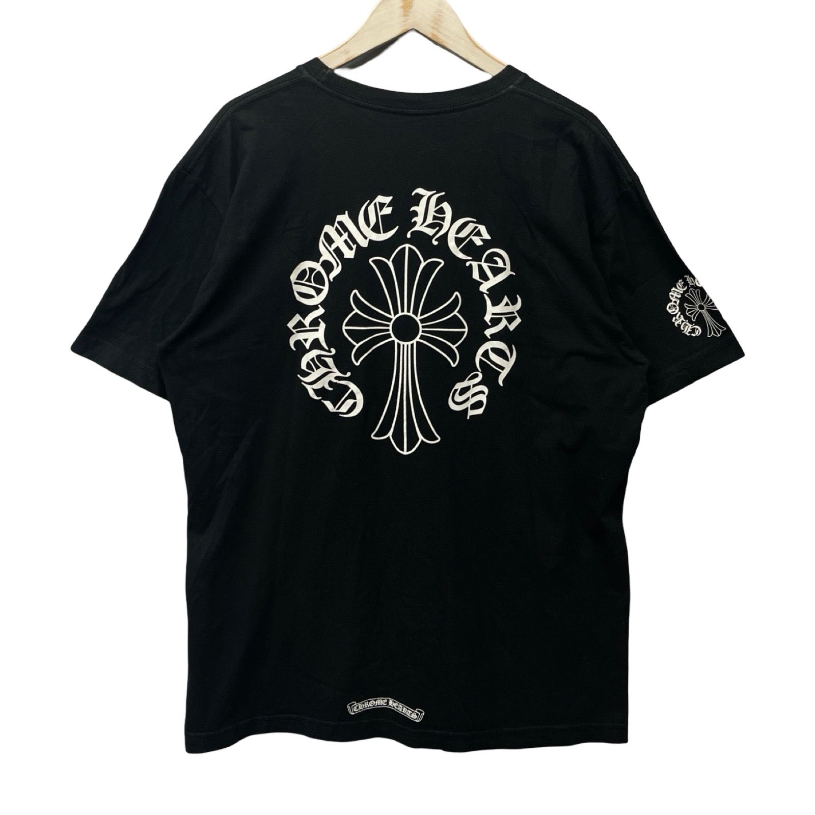 CHROME HEARTS Back Cross Neck Logo Tee Size L