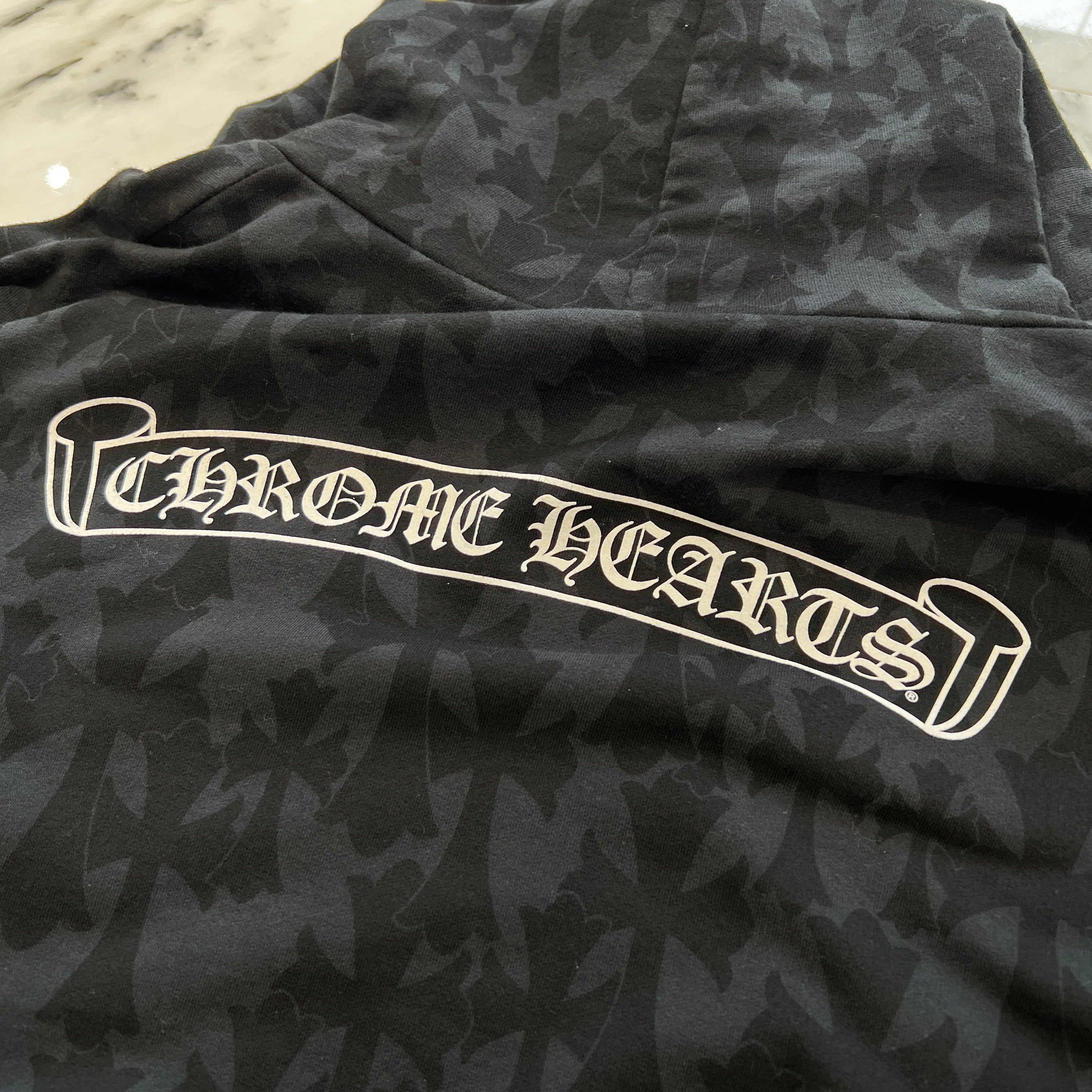 CHROME HEARTS 2024SS Graveyard Cemetery Cross Pullover Hoodie Size L クロムハーツ グレイブヤード セメタリークロス プルオーバー フーディ 総柄 サイズL