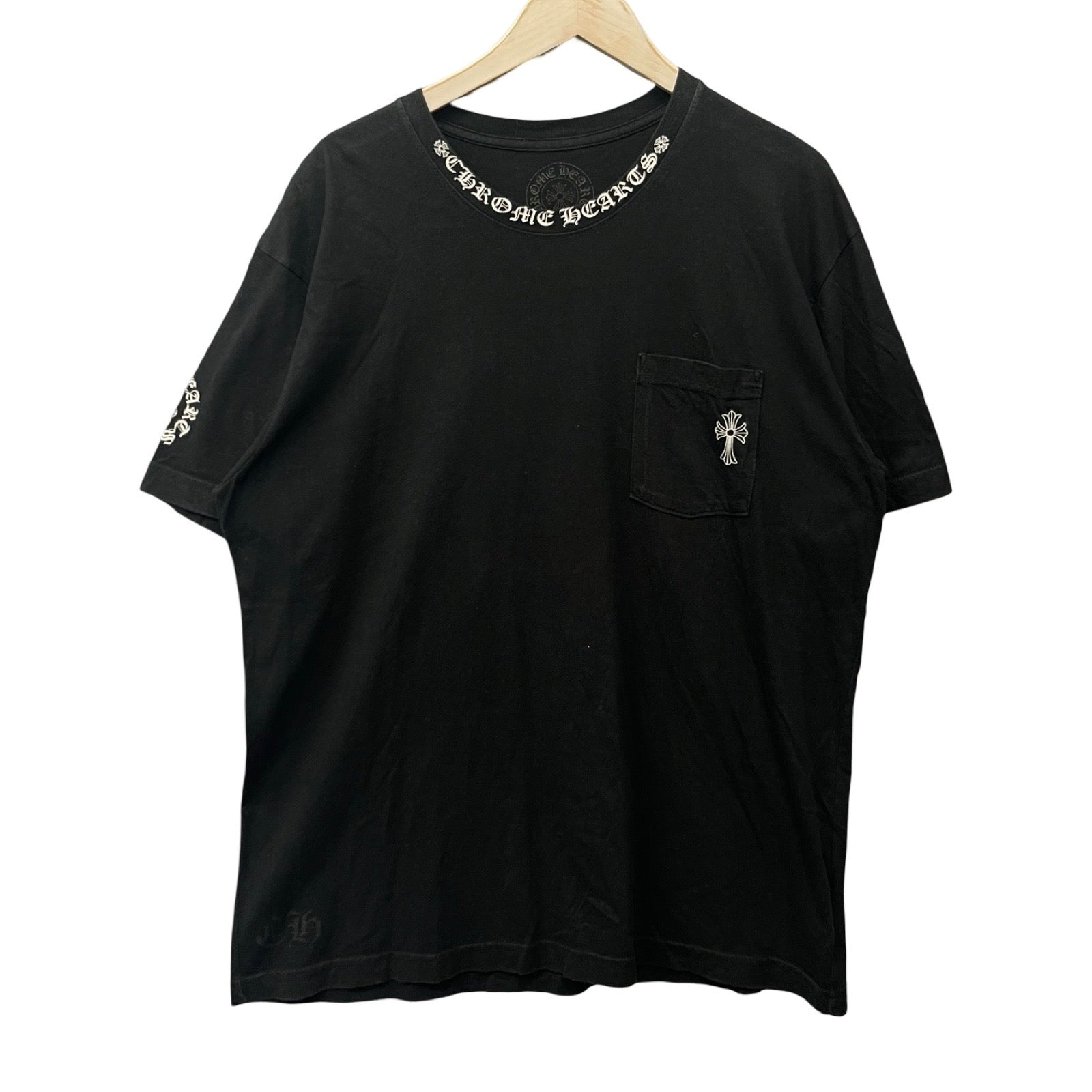 CHROME HEARTS Back Cross Neck Logo Tee Size L