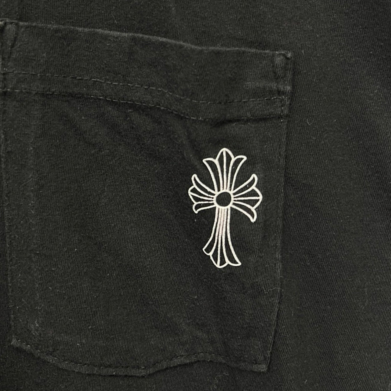 CHROME HEARTS Back Cross Neck Logo Tee Size L