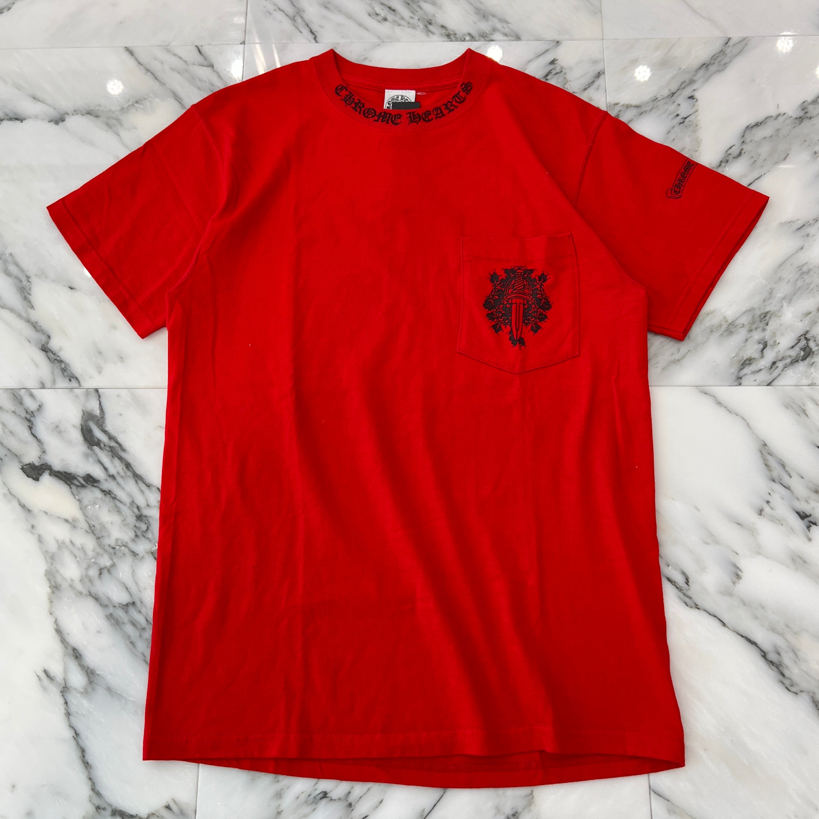 CHROME HEARTS Neck Logo Vine Dagger Tee Size M クロムハーツ ネックロゴ ヴァインダガー Tシャツ サイズM