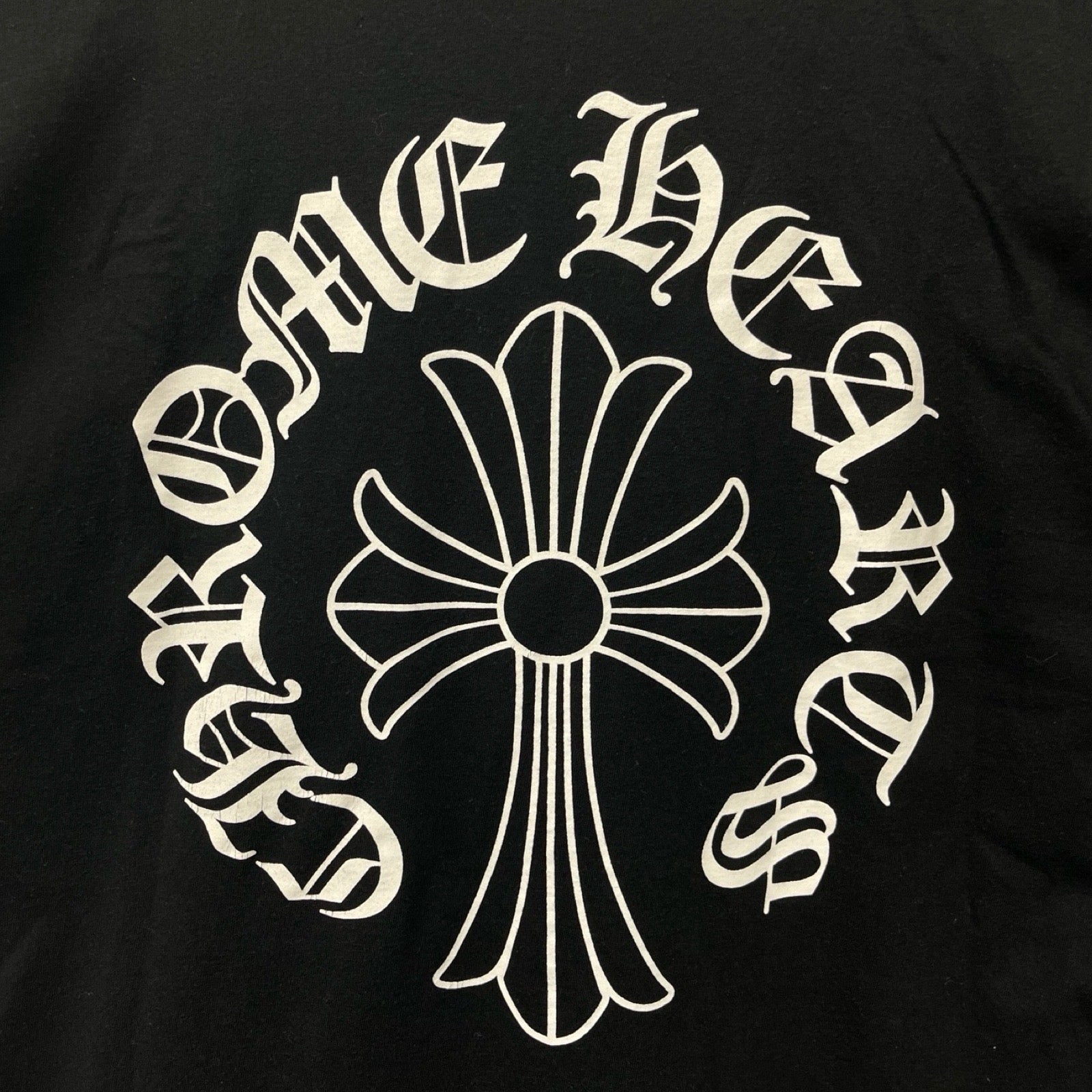 CHROME HEARTS Back Cross Neck Logo Tee Size L