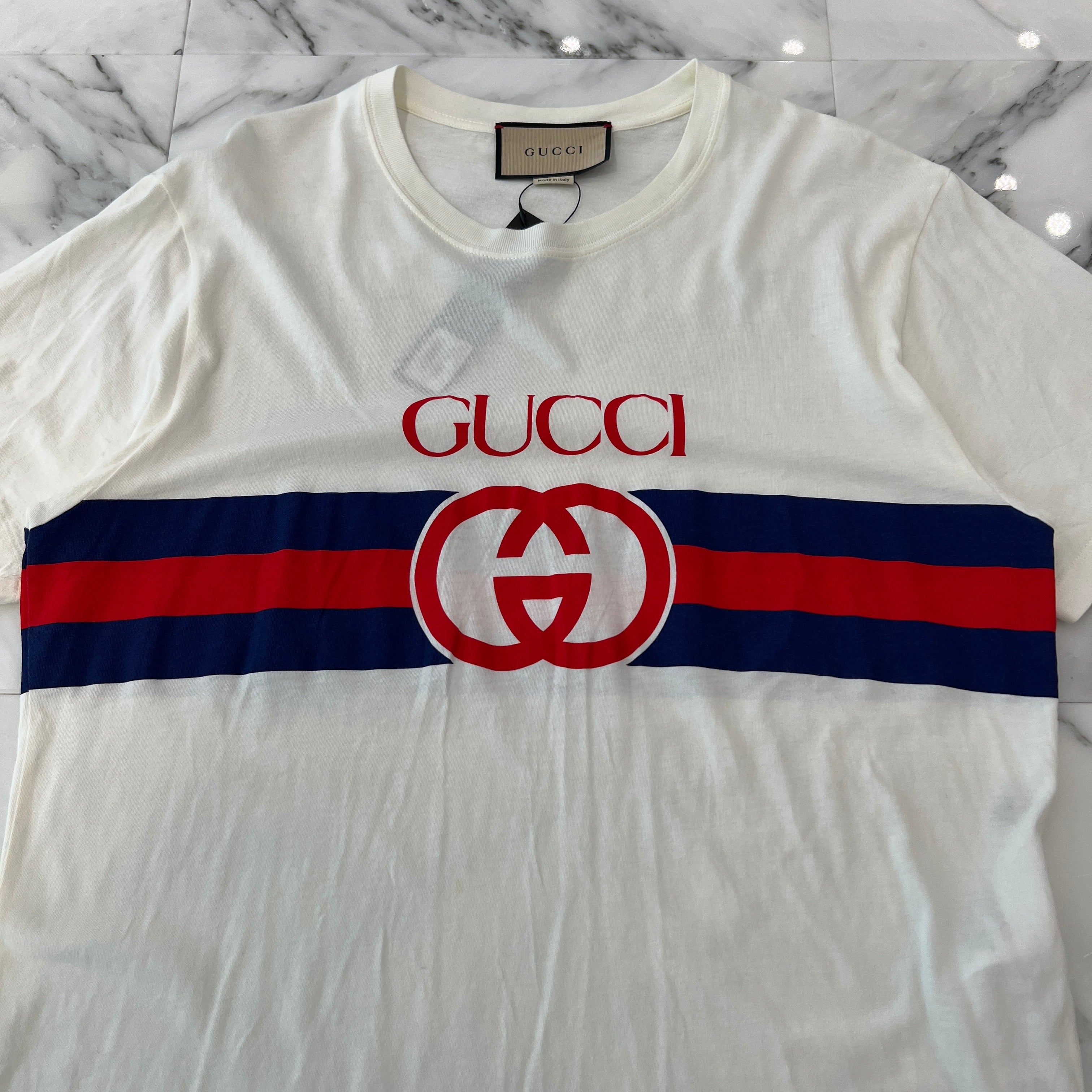 新品◯GUCCI グッチ　Tシャツ◯140cm GUCCI(グッチ) 20SS Club Multi Tee テニス 刺繍 ロゴ 半袖 T
