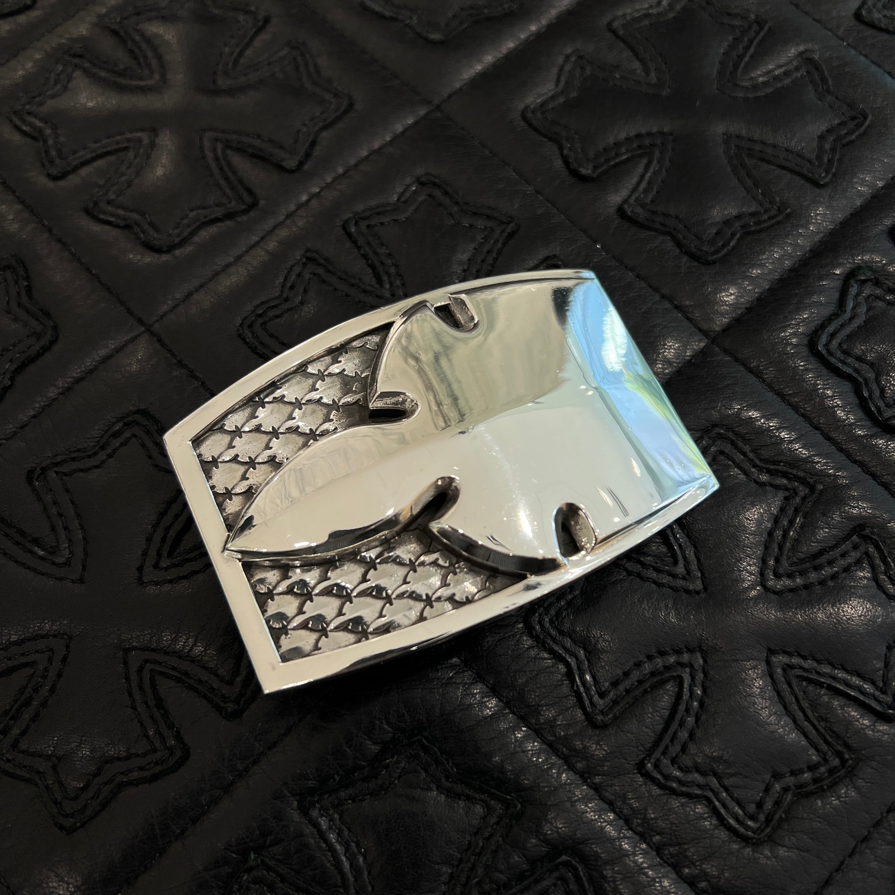 CHROME HEARTS Flare Knee Silver Belt Buckle クロムハーツ フレアニー  シルバー ベルトバックル