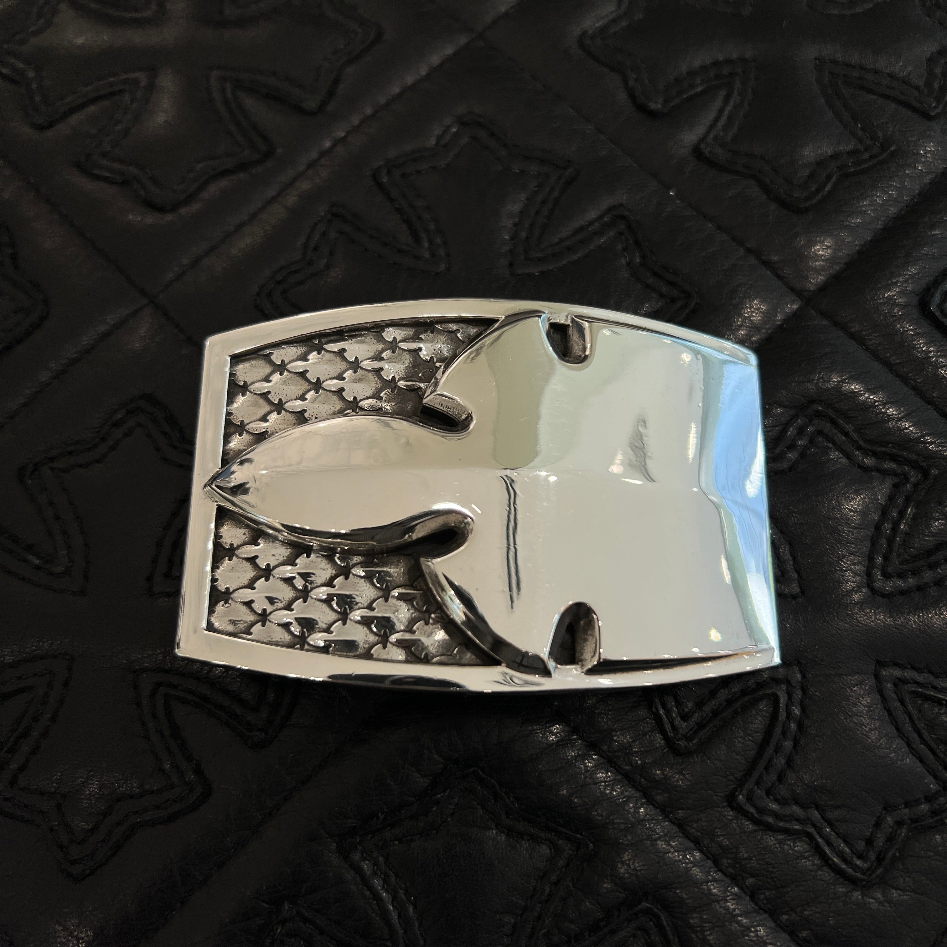 CHROME HEARTS Flare Knee Silver Belt Buckle クロムハーツ フレアニー  シルバー ベルトバックル