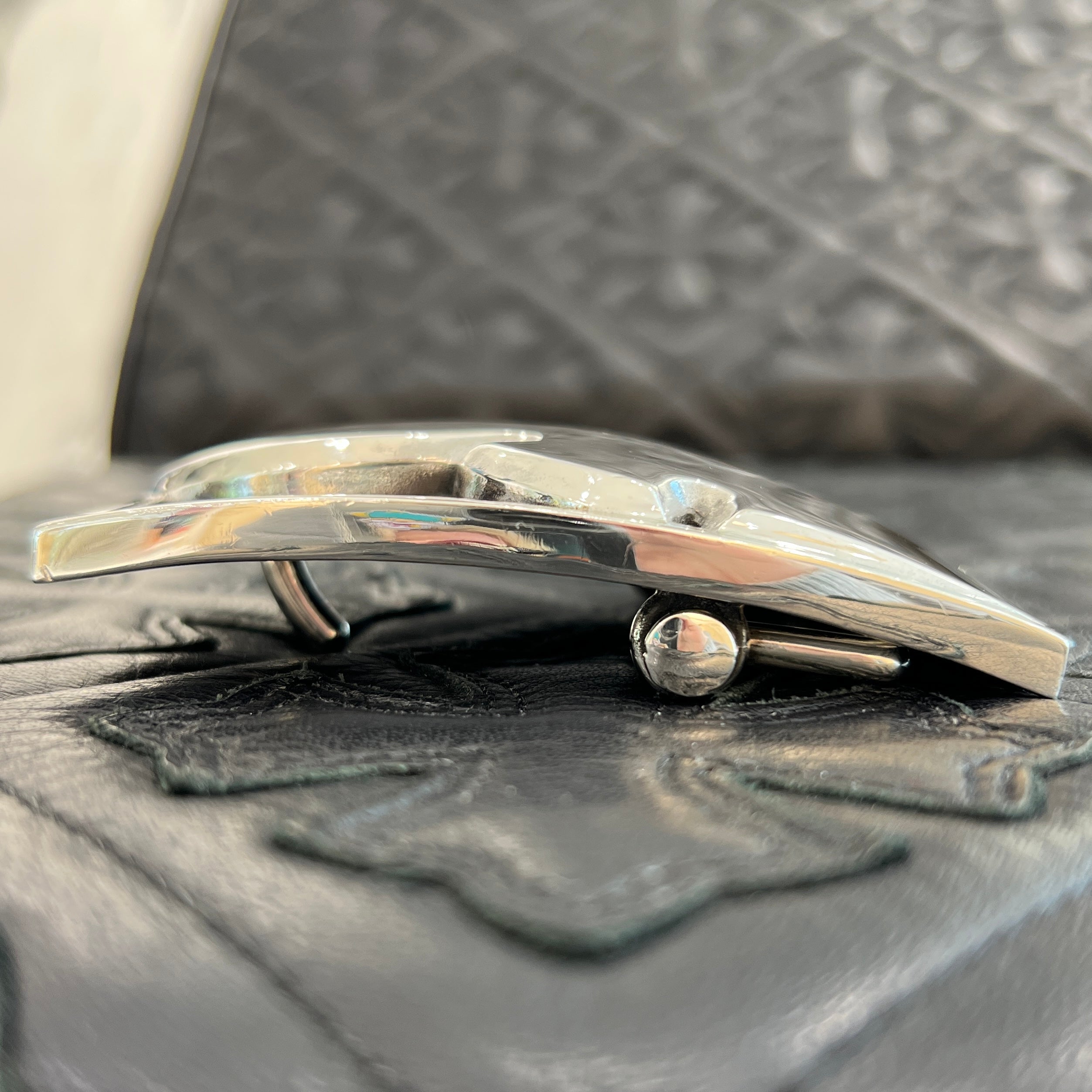 CHROME HEARTS Flare Knee Silver Belt Buckle クロムハーツ フレアニー  シルバー ベルトバックル