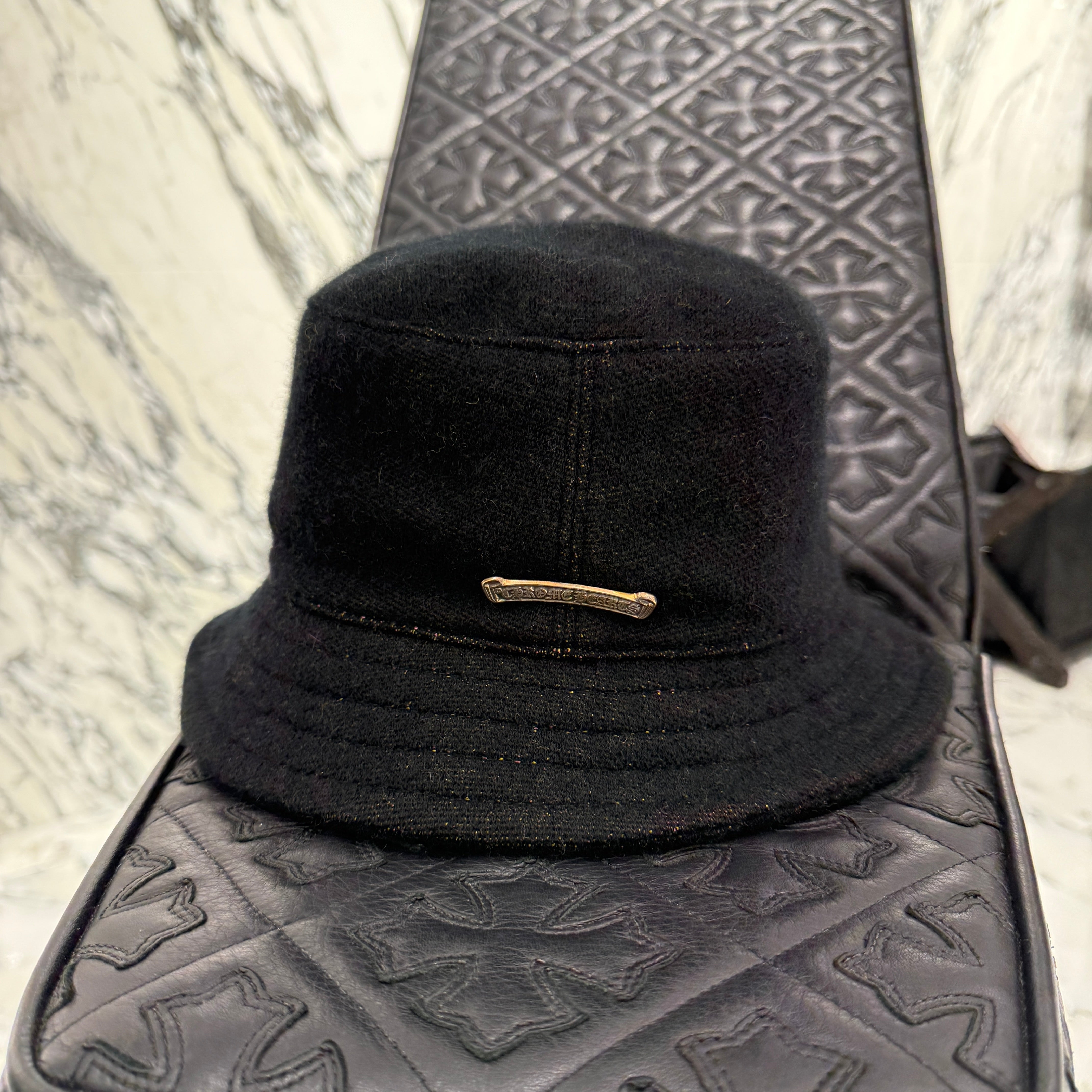 CHROME HEARTS × MATTY BOY Sex Records Cashmere Bucket Hat Size L
