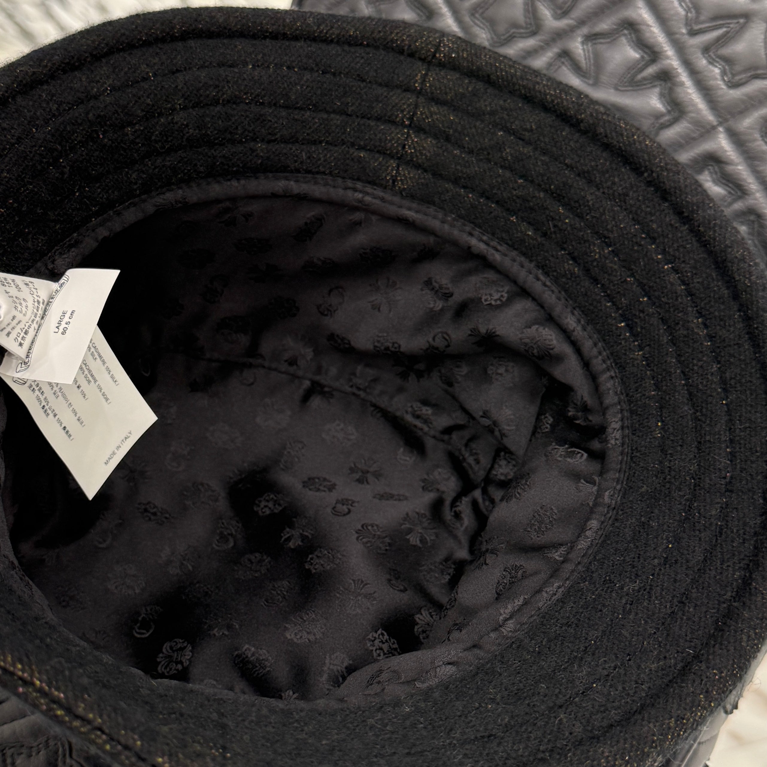 CHROME HEARTS × MATTY BOY Sex Records Cashmere Bucket Hat Size L