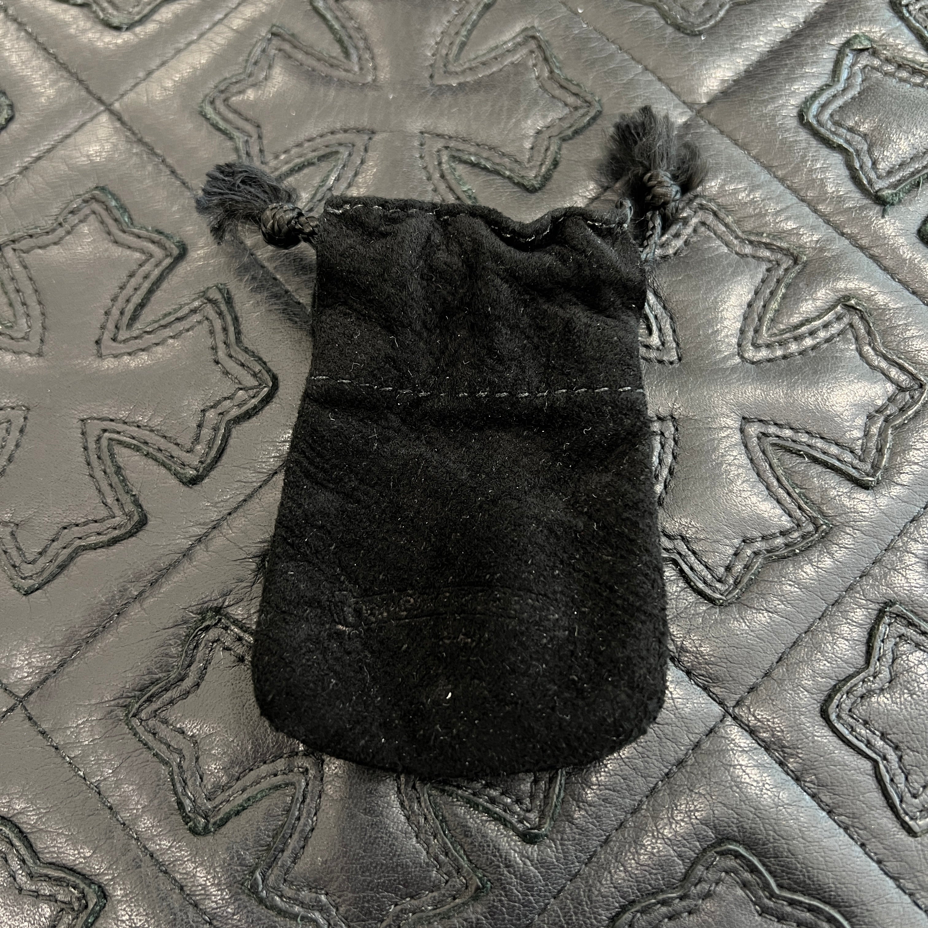 CHROME HEARTS 22K Small Cut Out Cross Dock Tag Pendant Charm Pave Diamond クロムハーツ 22K スモール カットアウトクロス ドッグタグ ペンダントチャーム パヴェダイヤモンド