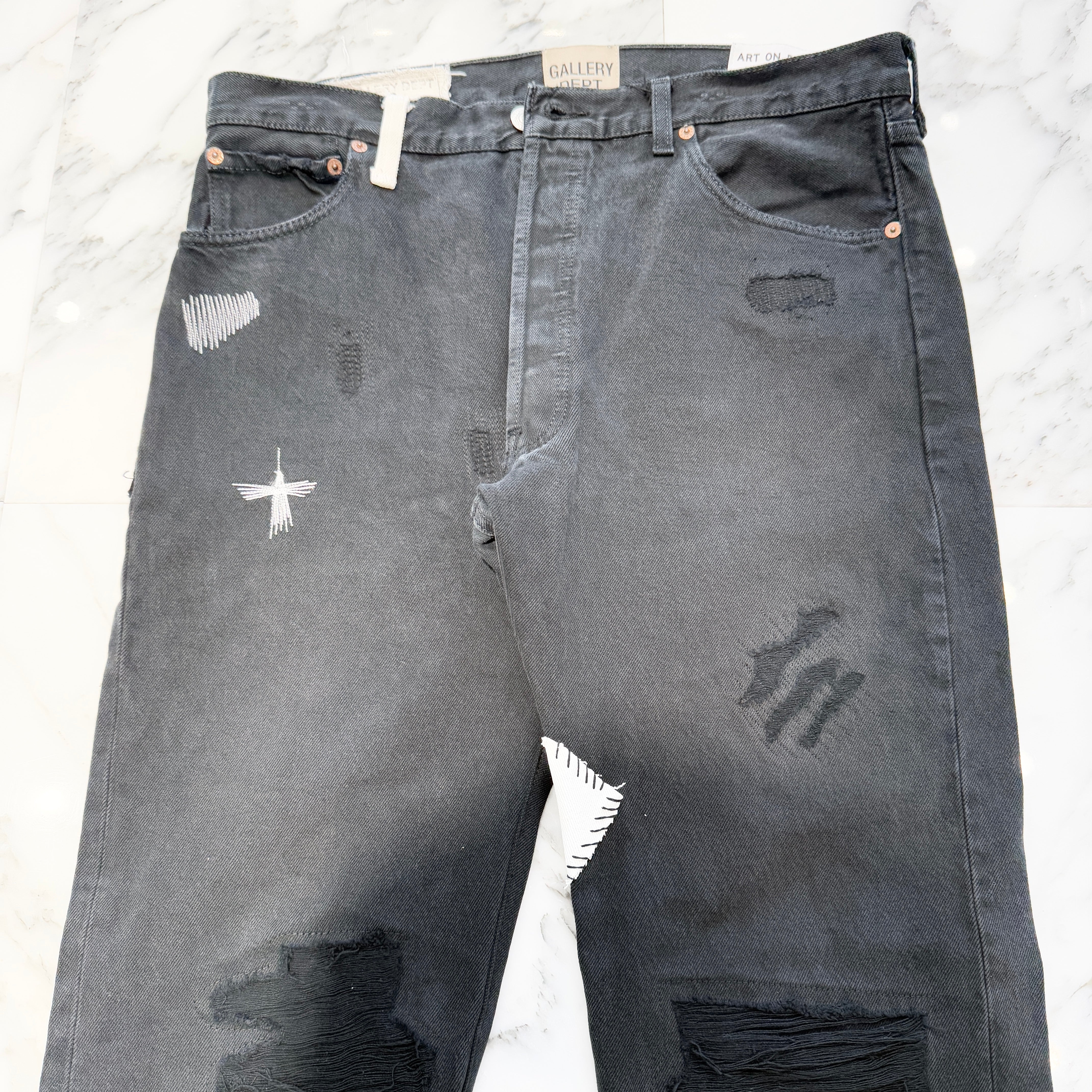 GALLERY DEPT. 2023AW Slim Fit Fuck Face Distressed Jeans FFD-5000