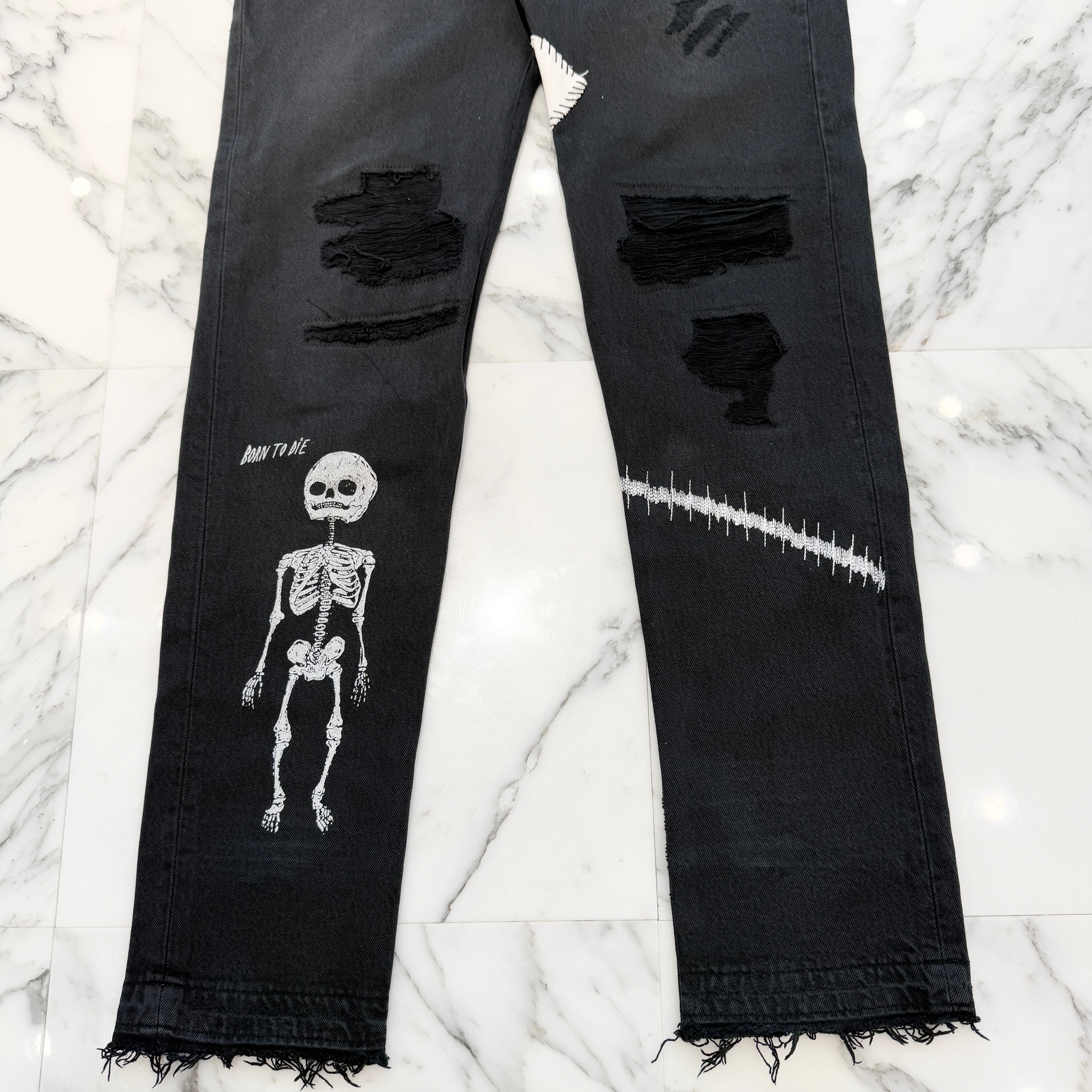 GALLERY DEPT. 2023AW Slim Fit Fuck Face Distressed Jeans FFD-5000 Size 32 ギャラリーデプト スリムフィット ファックフェイス ダメージジーンズ サイズ32
