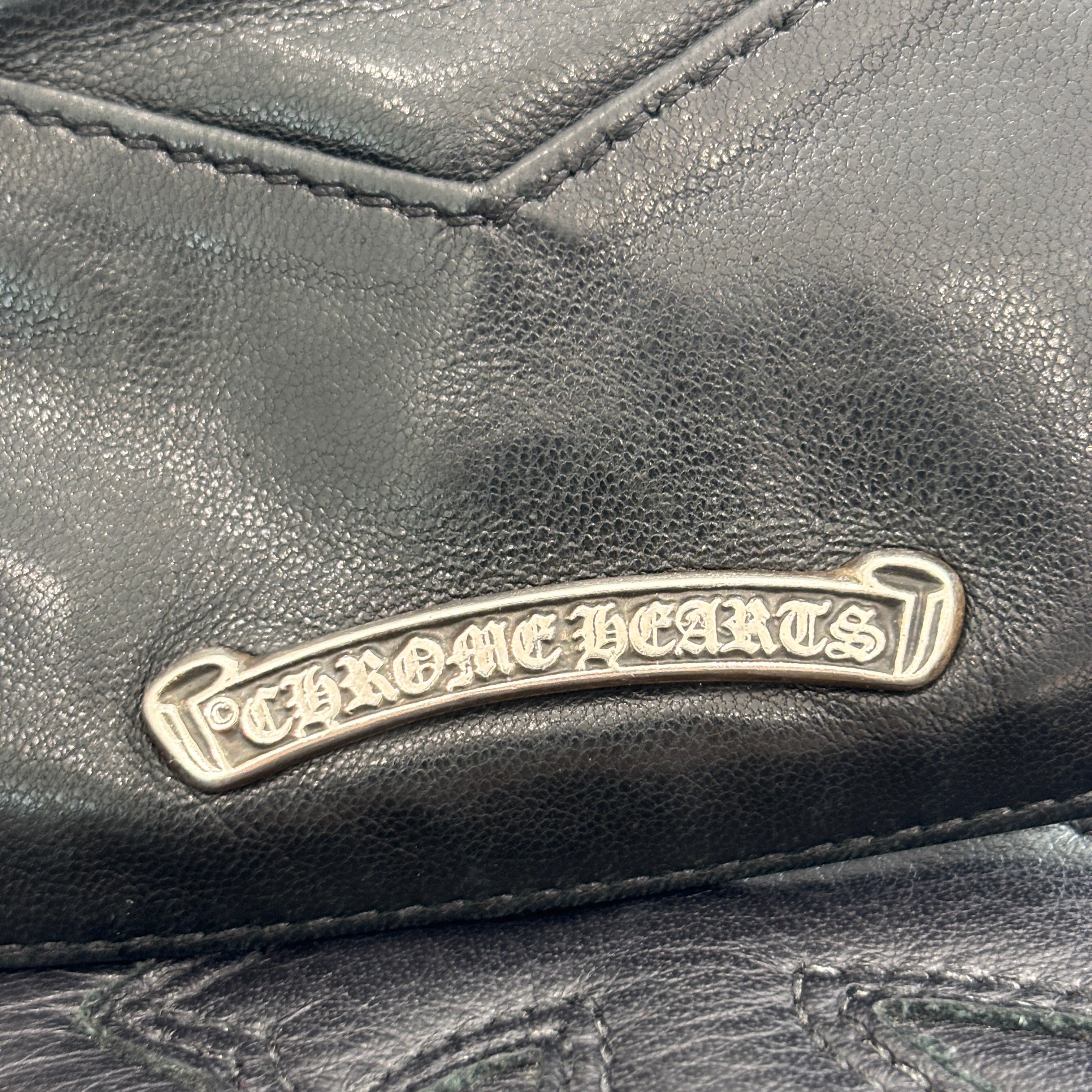 CHROME HEARTS Cemetery Cross Leather Patch Snap Back Coin Purse クロムハーツ セメタリークロスレザーパッチ スナップバック コインパース