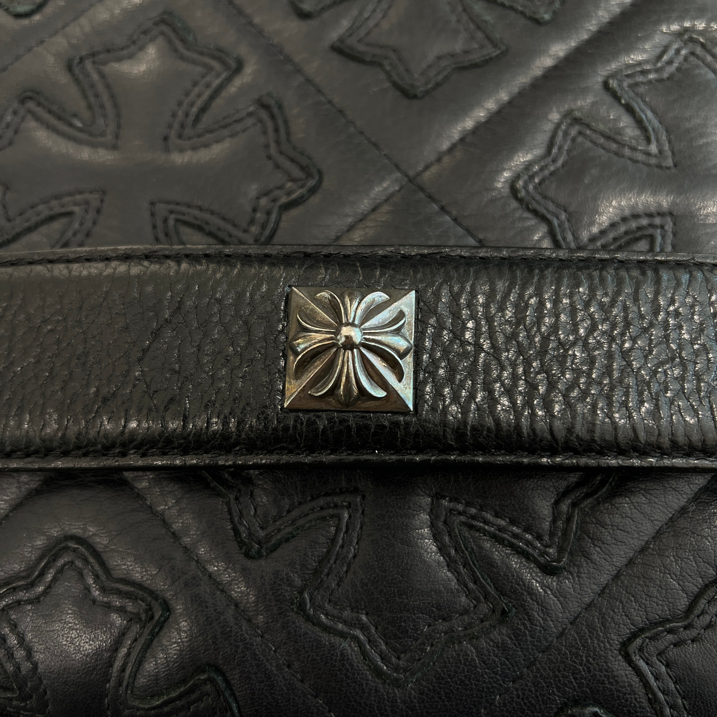 CHROME HEARTS Zero Pyramid Space Punk Studs Leather Belt Size 36 クロムハーツ ゼロピラミッドスペースパンクスタッズ レザーベルト サイズ36