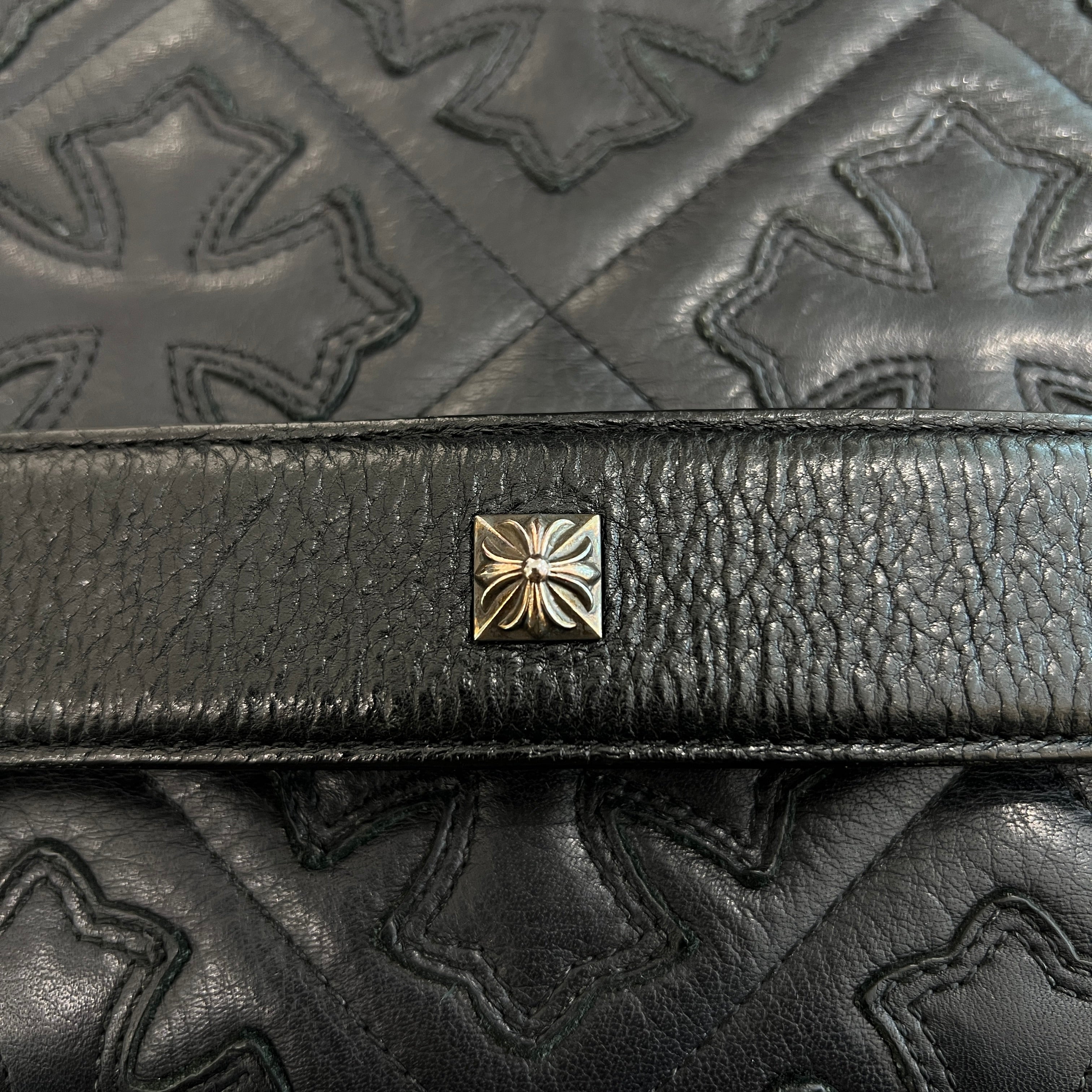 CHROME HEARTS Zero Pyramid Space Punk Studs Leather Belt Size 36 クロムハーツ ゼロピラミッドスペースパンクスタッズ レザーベルト サイズ36