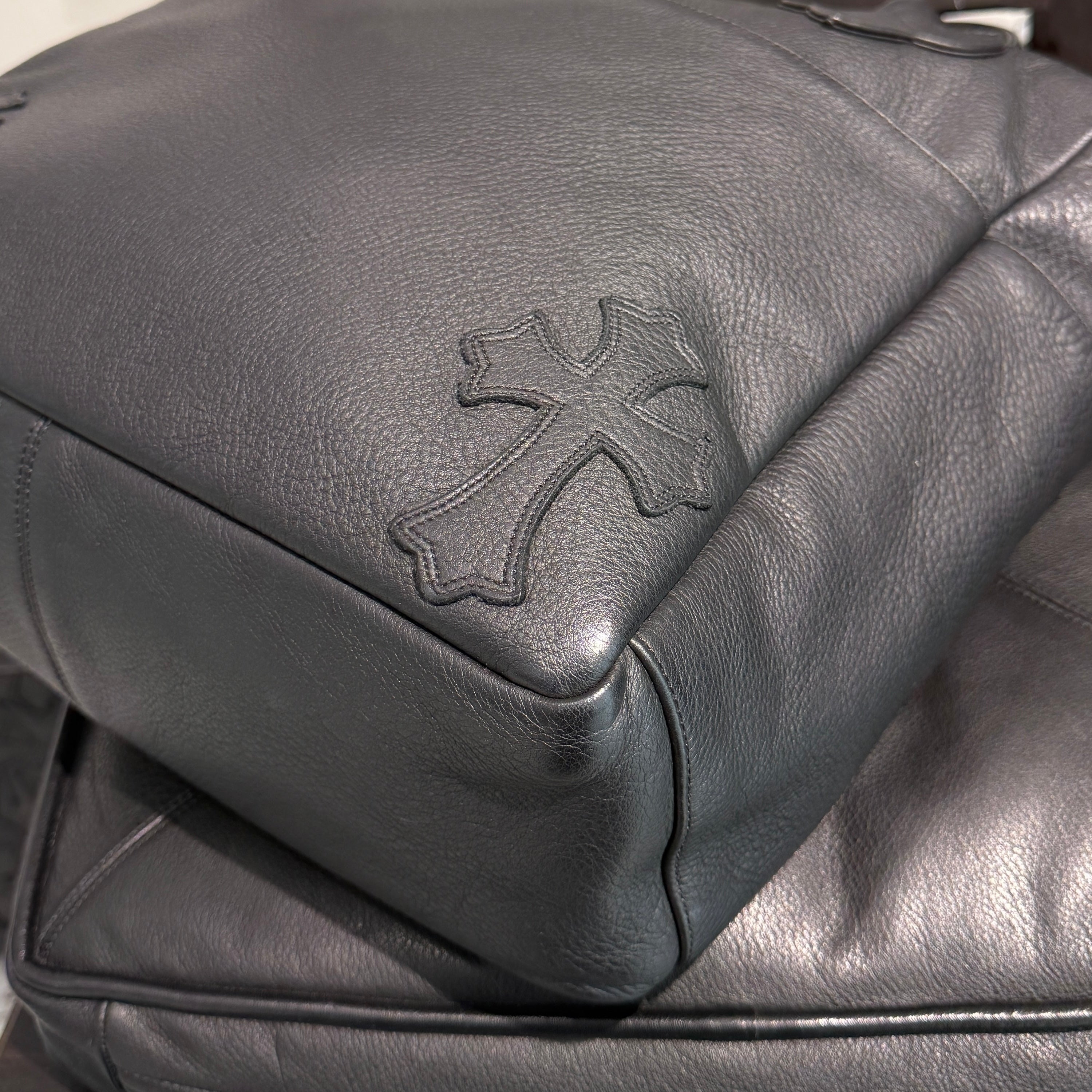 CHROME HEARTS BS Flare 4 Pocket Cross Leather Patch Tote Bag クロムハ―ツ BSフレア 4ポケット クロスレザーパッチ トートバッグ