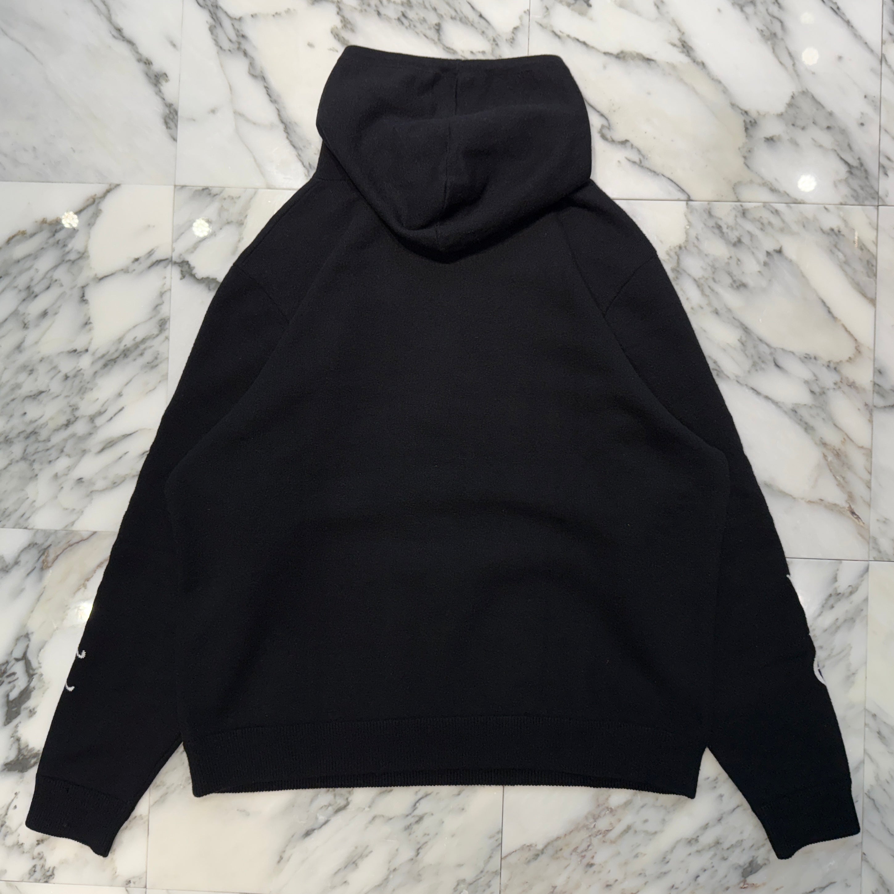 CHROME HEARTS Y NOT SLO RIDE Cashmere Knit Pullover Hoodie Size XL