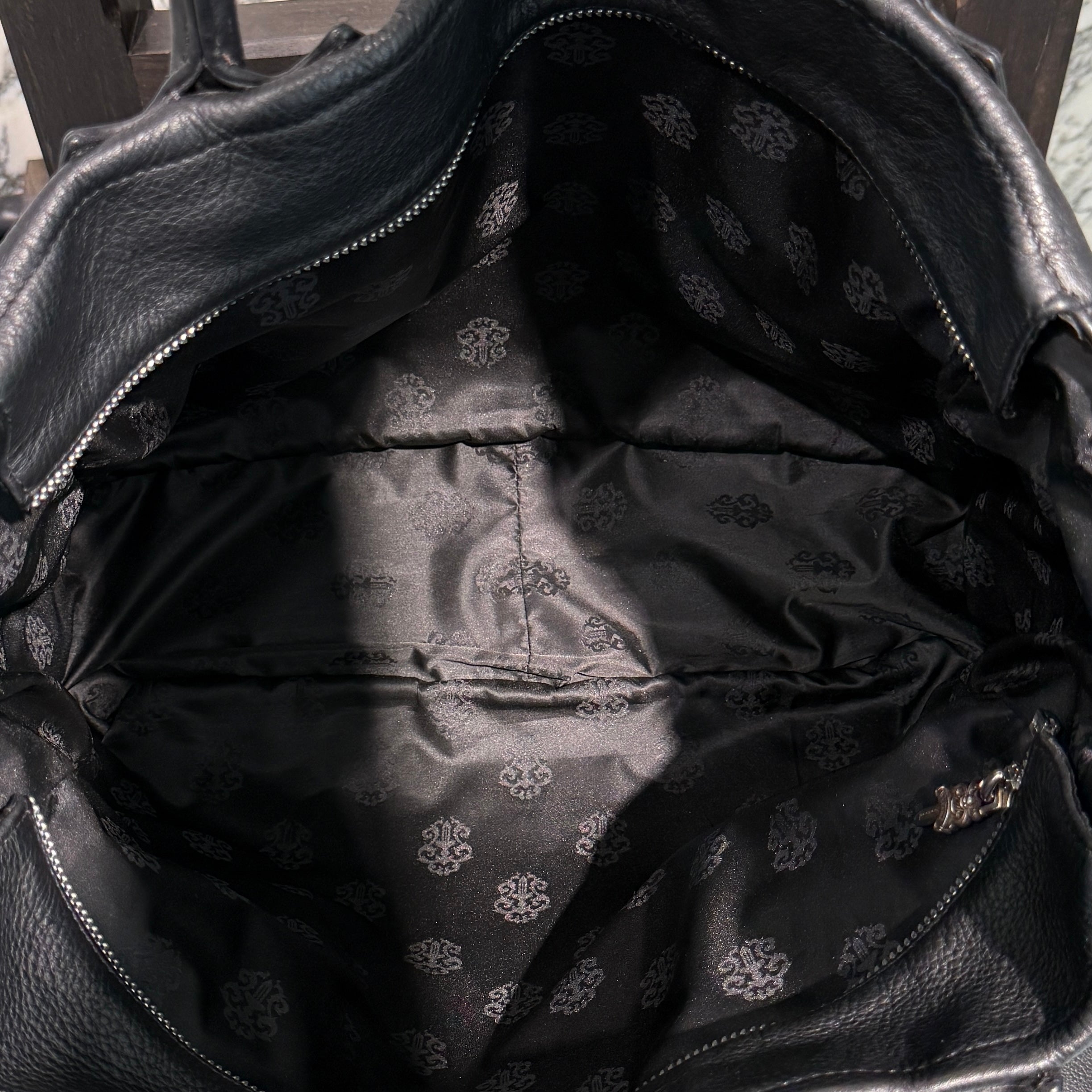 CHROME HEARTS BS Flare 4 Pocket Cross Leather Patch Tote Bag クロムハ―ツ BSフレア 4ポケット クロスレザーパッチ トートバッグ