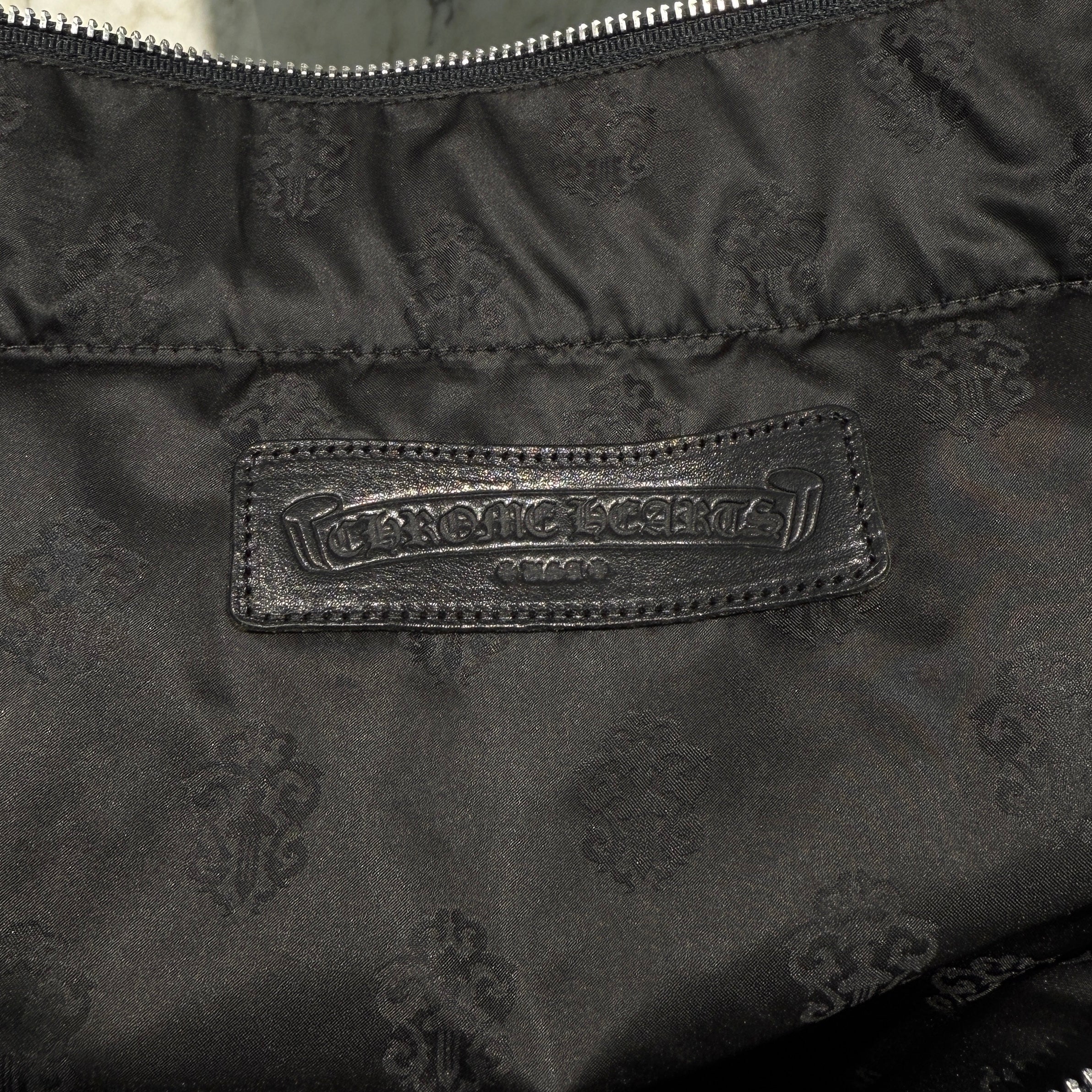 CHROME HEARTS BS Flare 4 Pocket Cross Leather Patch Tote Bag クロムハ―ツ BSフレア 4ポケット クロスレザーパッチ トートバッグ