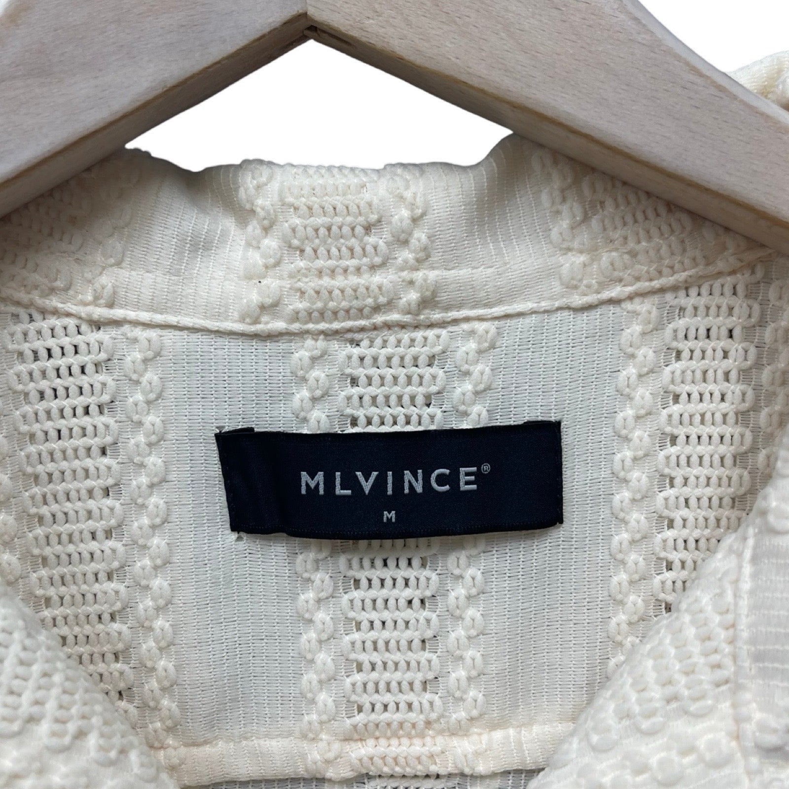 MLVINCE 2024SS Striped Lace S/S Shirt MV24SS05-SLS21WH Size M