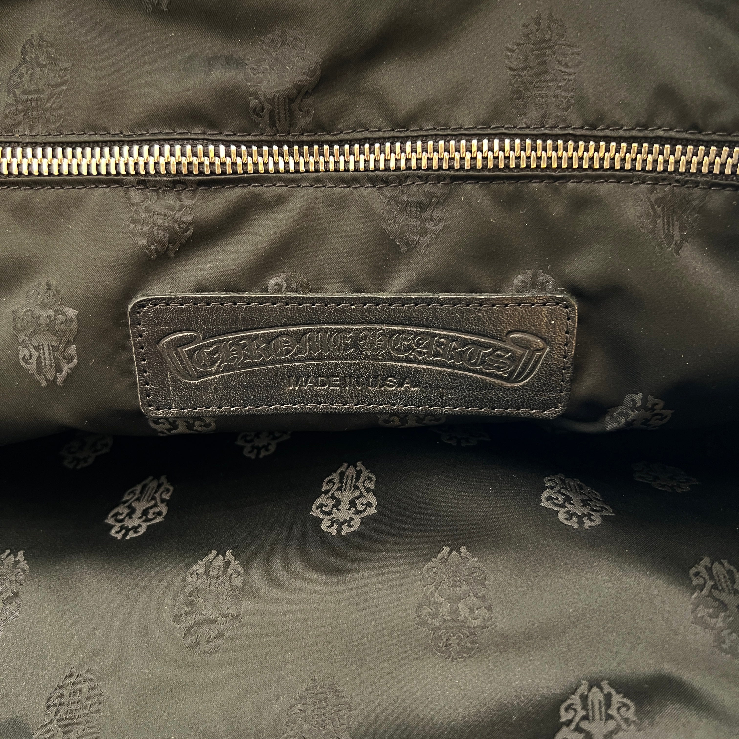 CHROME HEARTS Silver 1 Large Cross Patch Denim Tote Bag クロムハーツ シルバー 1ラージクロスパッチ デニム トートバッグ