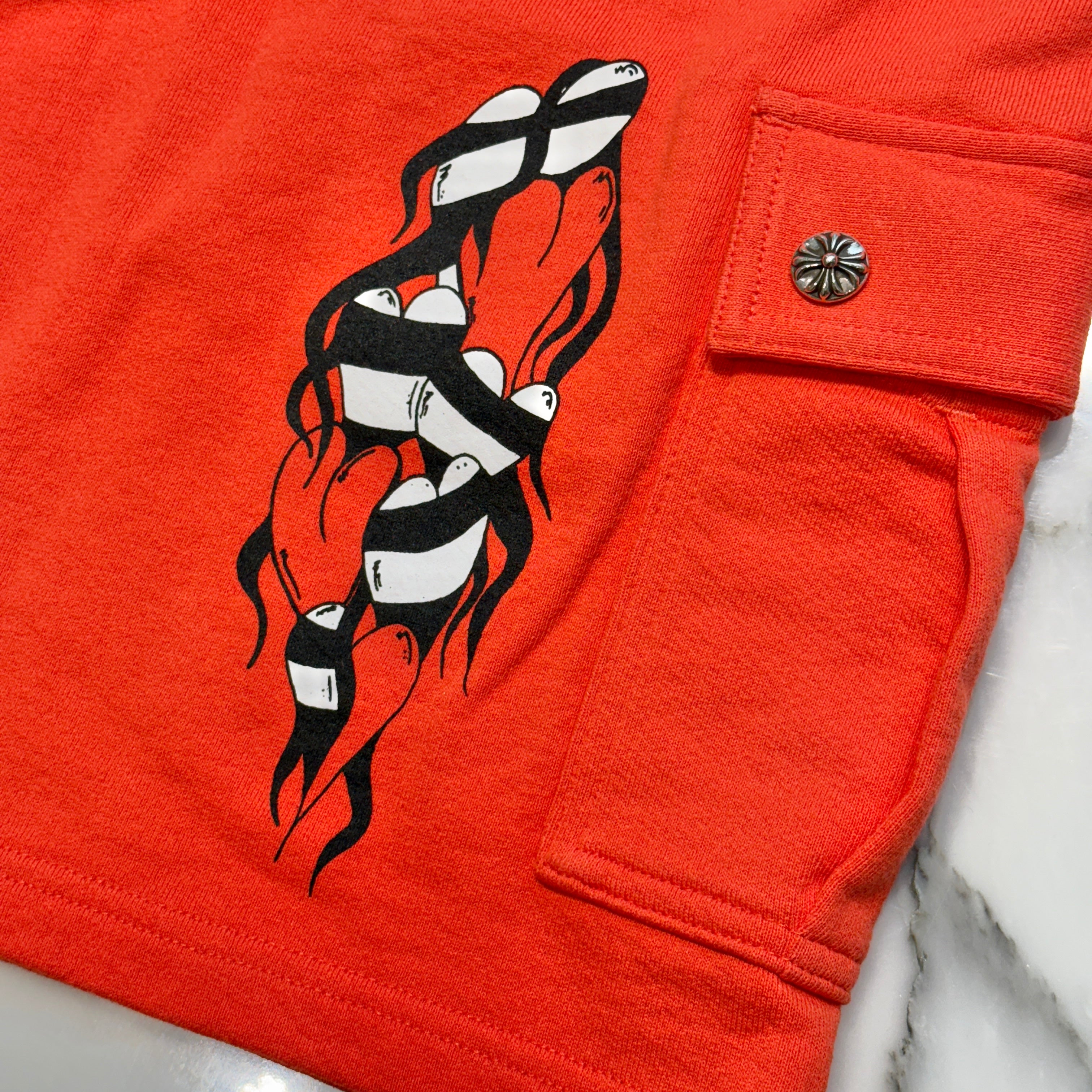 CHROME HEARTS×MATTY BOY 2023SS Sadistic Lipstick Half Pants Size M クロムハーツ ×マッティボーイ サディスティックリップスティック ハーツパンツ サイズM