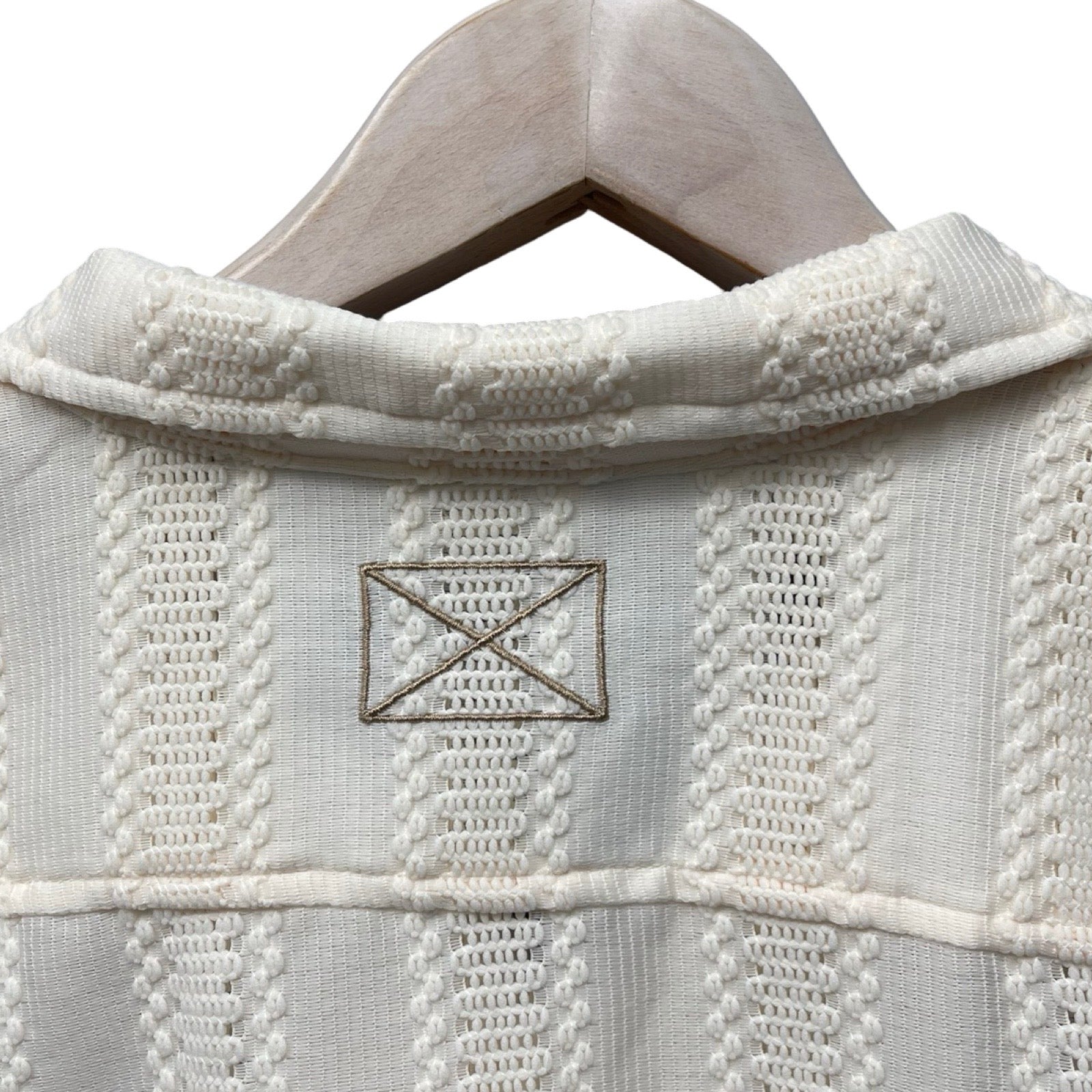 MLVINCE 2024SS Striped Lace S/S Shirt MV24SS05-SLS21WH Size M