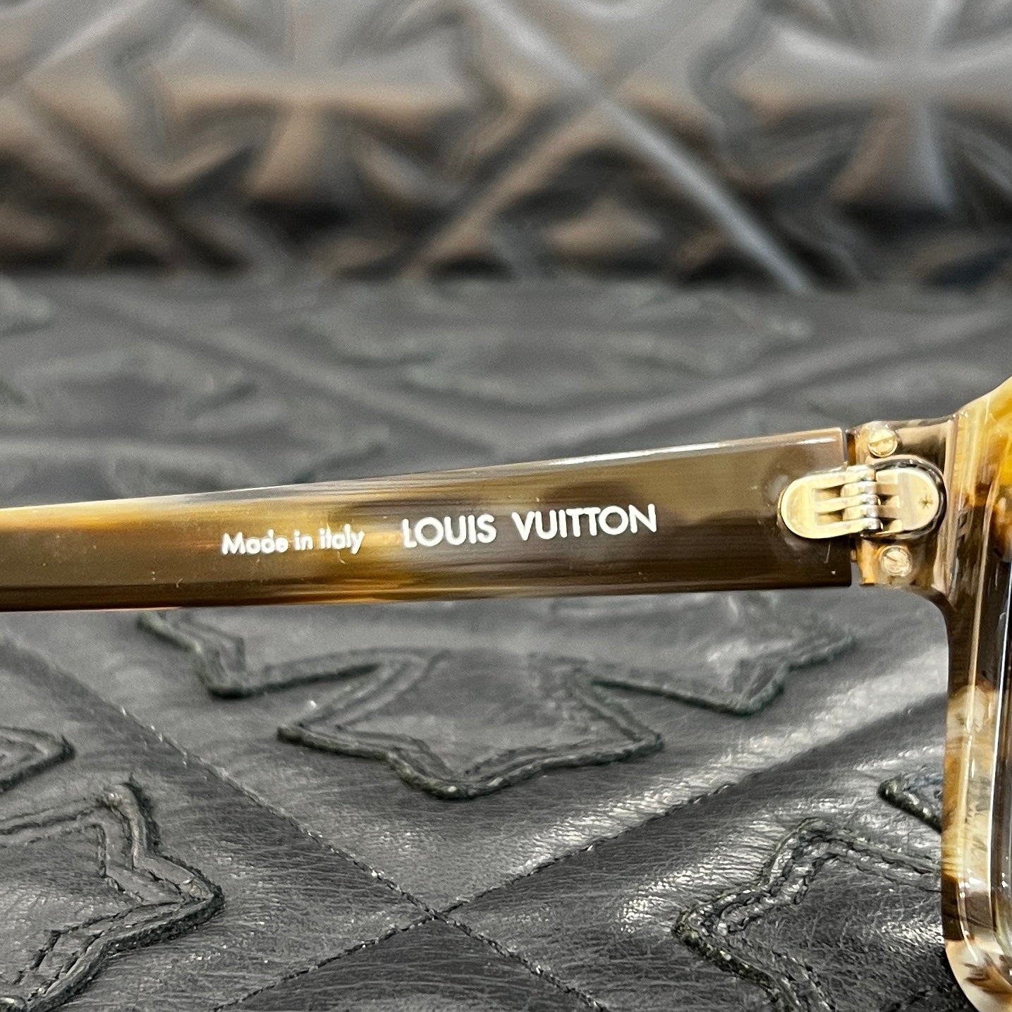 LOUIS VUITTON ルイヴィトン 2022AW LV グライド スクエア サングラス ブラウンフレーム クリアレンズ マーブル Z1785E シルバー金具 LOUIS VUITTON 2022AW LV Glide Square Sunglasses Z1785E Size 56□20
