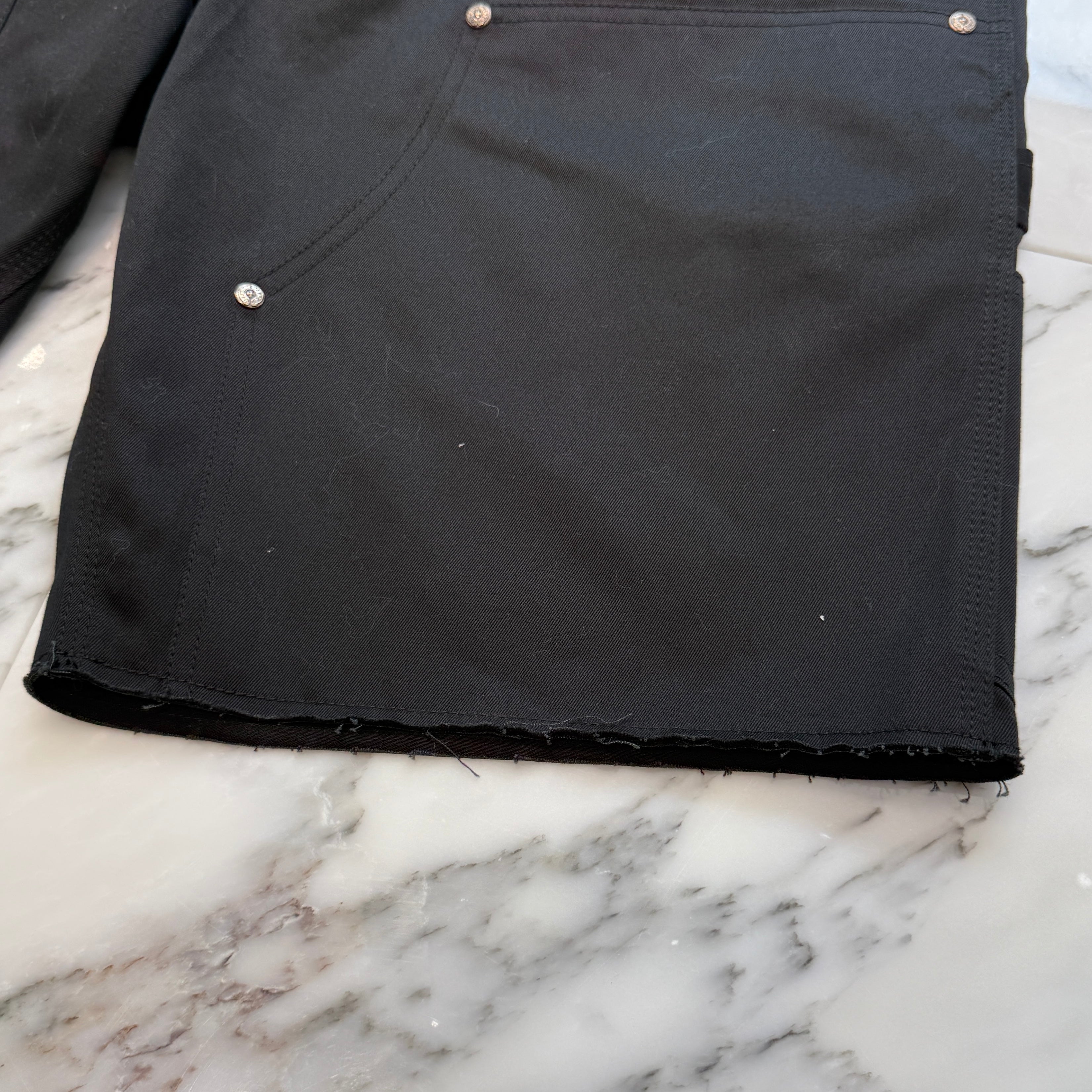 CHROME HEARTS Carpenter Cross Ball Button Denim Shorts Size 34 クロムハーツ カーペンター クロスボールボタン デニムショーツ サイズ34