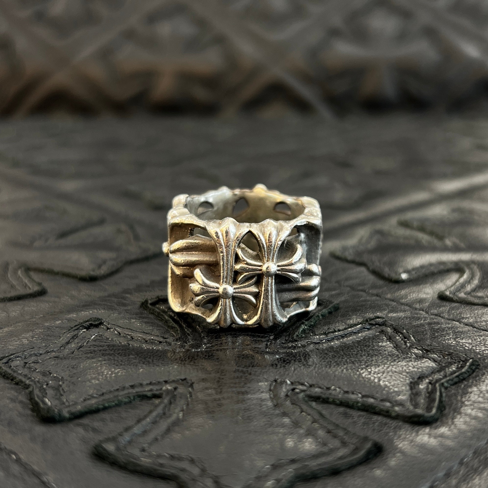 CHROME HEARTS Square Cemetery Cross Ring Size 22号 クロムハーツ スクエアセメタリークロスリング サイズ22号
