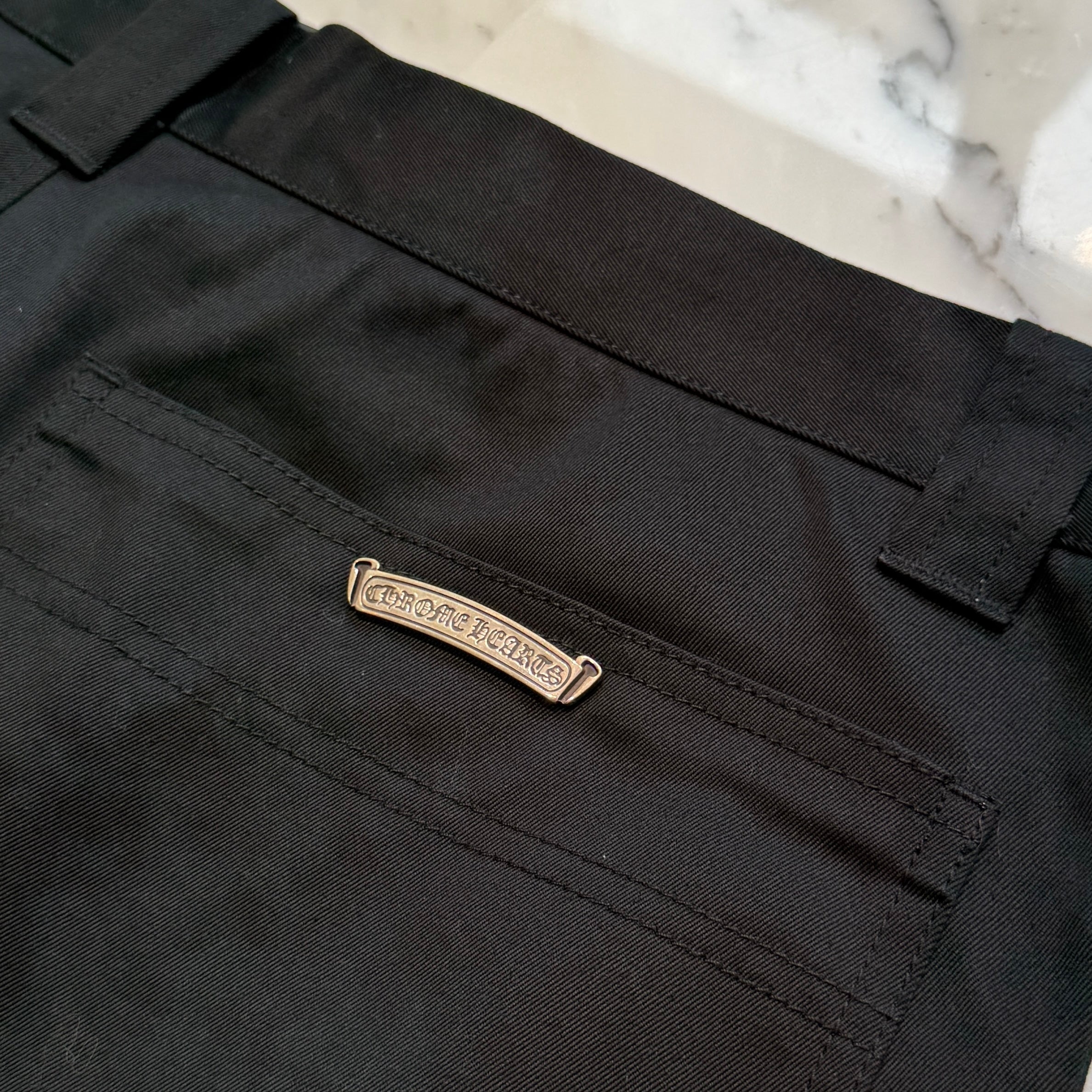 CHROME HEARTS Carpenter Cross Ball Button Denim Shorts Size 34 クロムハーツ カーペンター クロスボールボタン デニムショーツ サイズ34