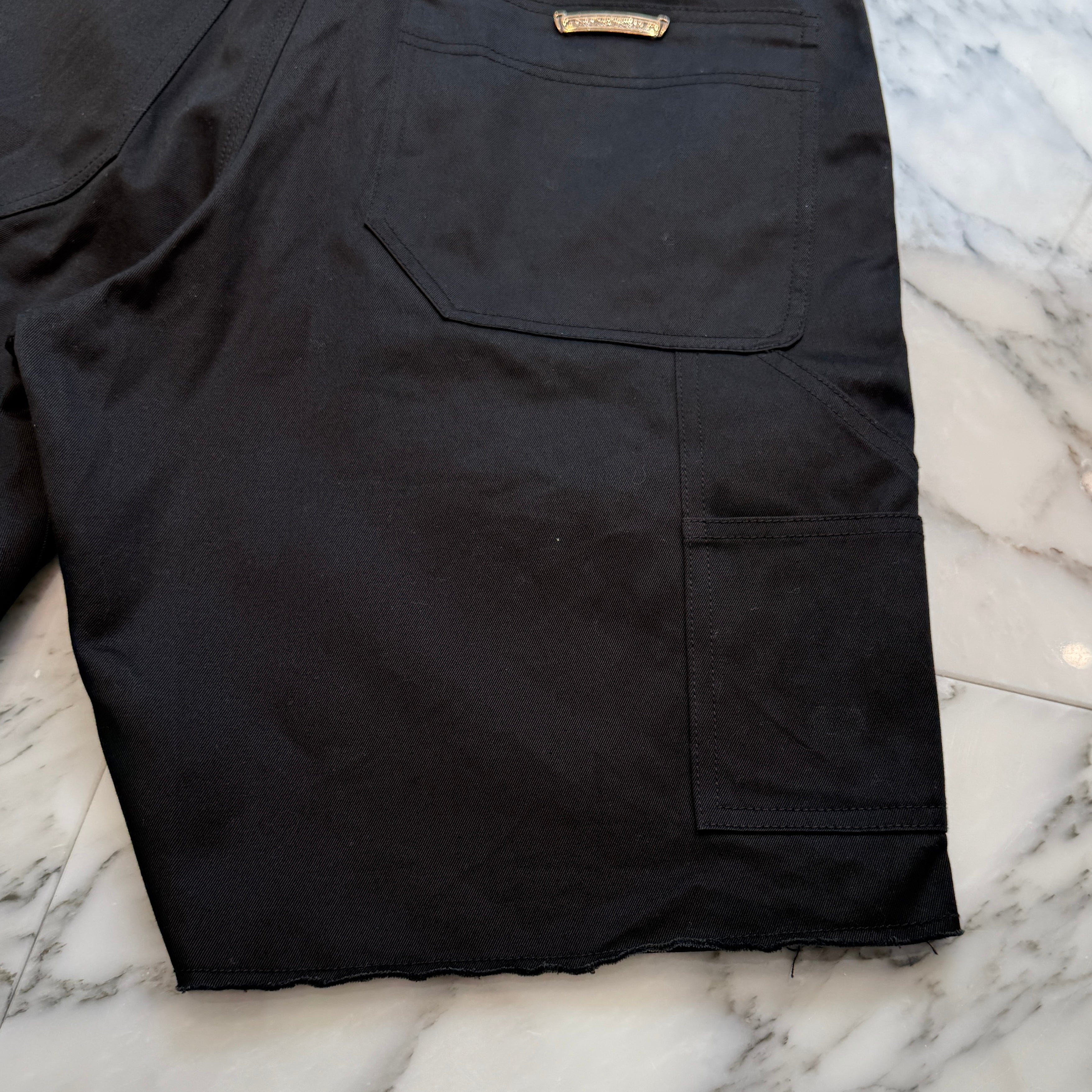 CHROME HEARTS Carpenter Cross Ball Button Denim Shorts Size 34 クロムハーツ カーペンター クロスボールボタン デニムショーツ サイズ34