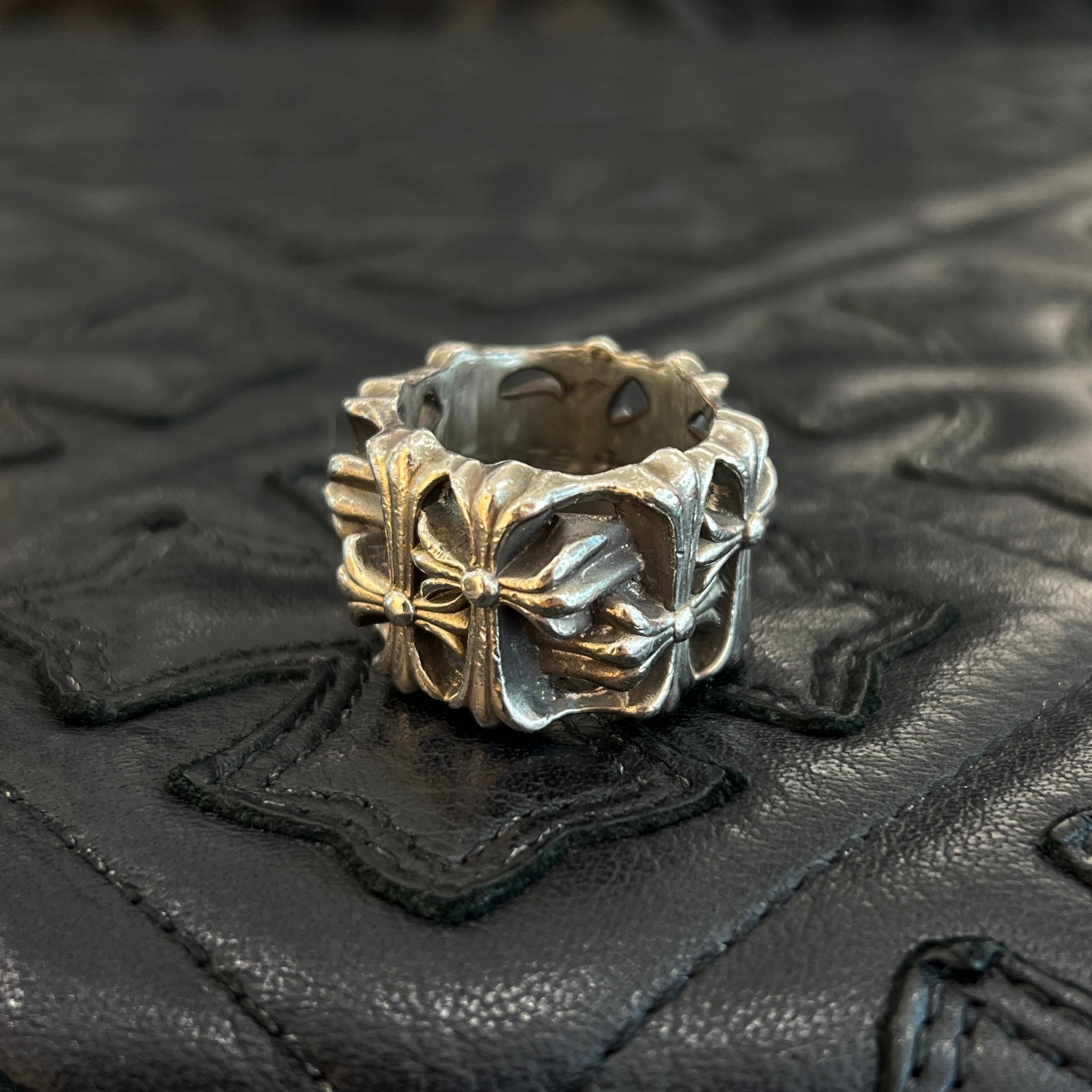 CHROME HEARTS Square Cemetery Cross Ring Size 22号 クロムハーツ スクエアセメタリークロスリング サイズ22号