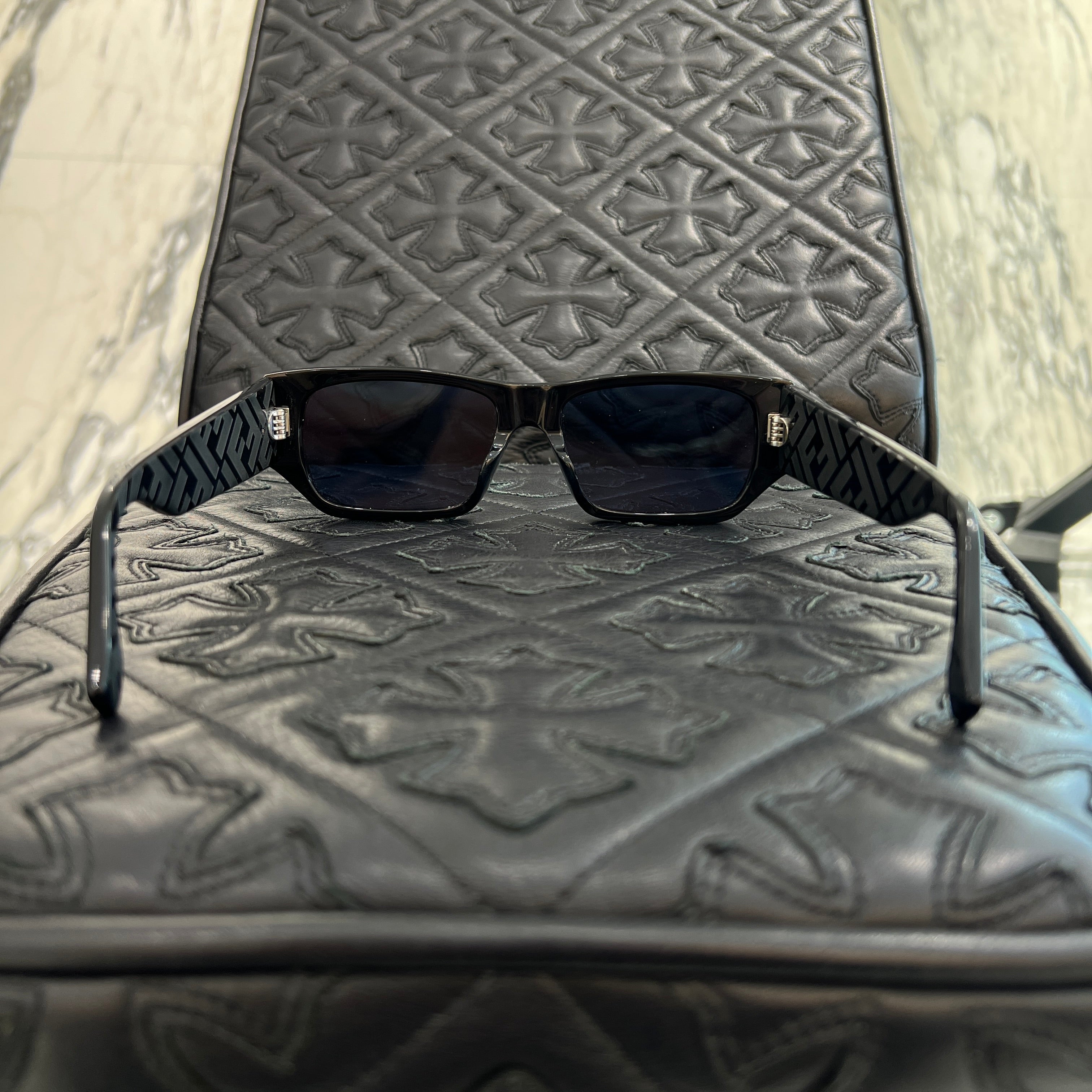 FENDI FF Logo Rectangle Sunglasses Size 56□17-145 フェンディ FFロゴ レクタングル サングラス サイズ56□17-145