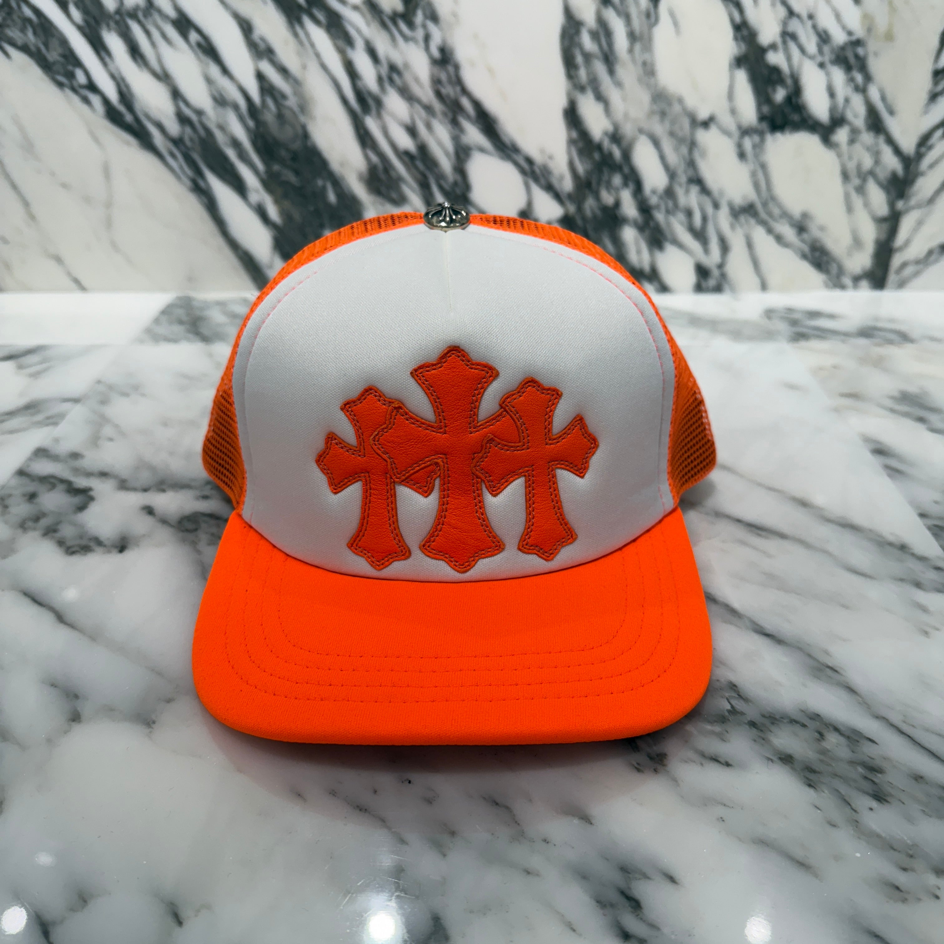 CHROME HEARTS Triple Cross Patch Trucker Cap ONE SIZE（53-60）